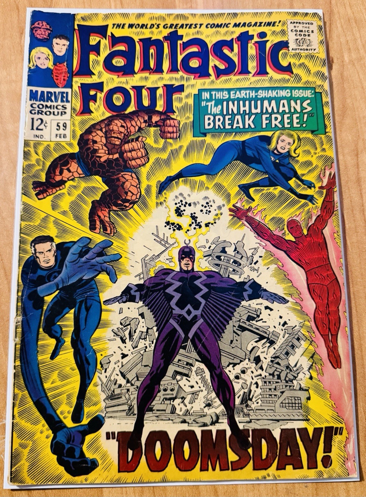 FANTASTIC FOUR 59 DOCTOR DOOM STAN LEE STORY JACK KIRBY COVER MARVEL 1967 A