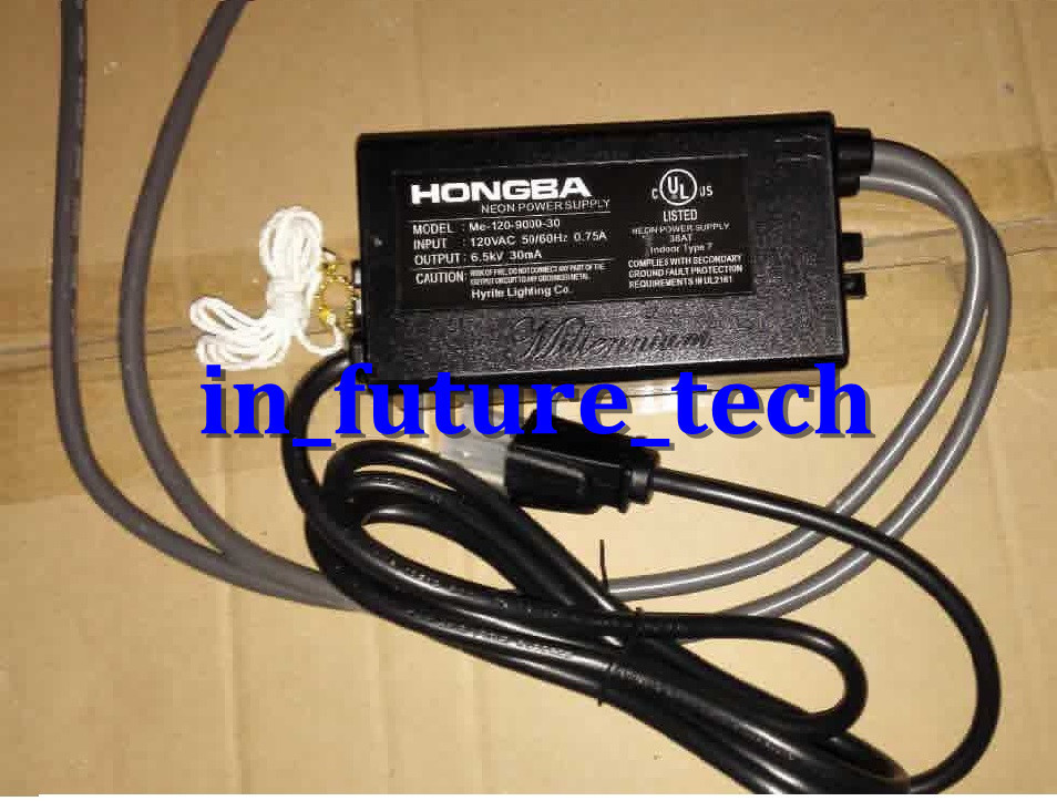 UL Listed 120VAC 6.5kV Neon Sign Transformer Power Supply Pull Chain