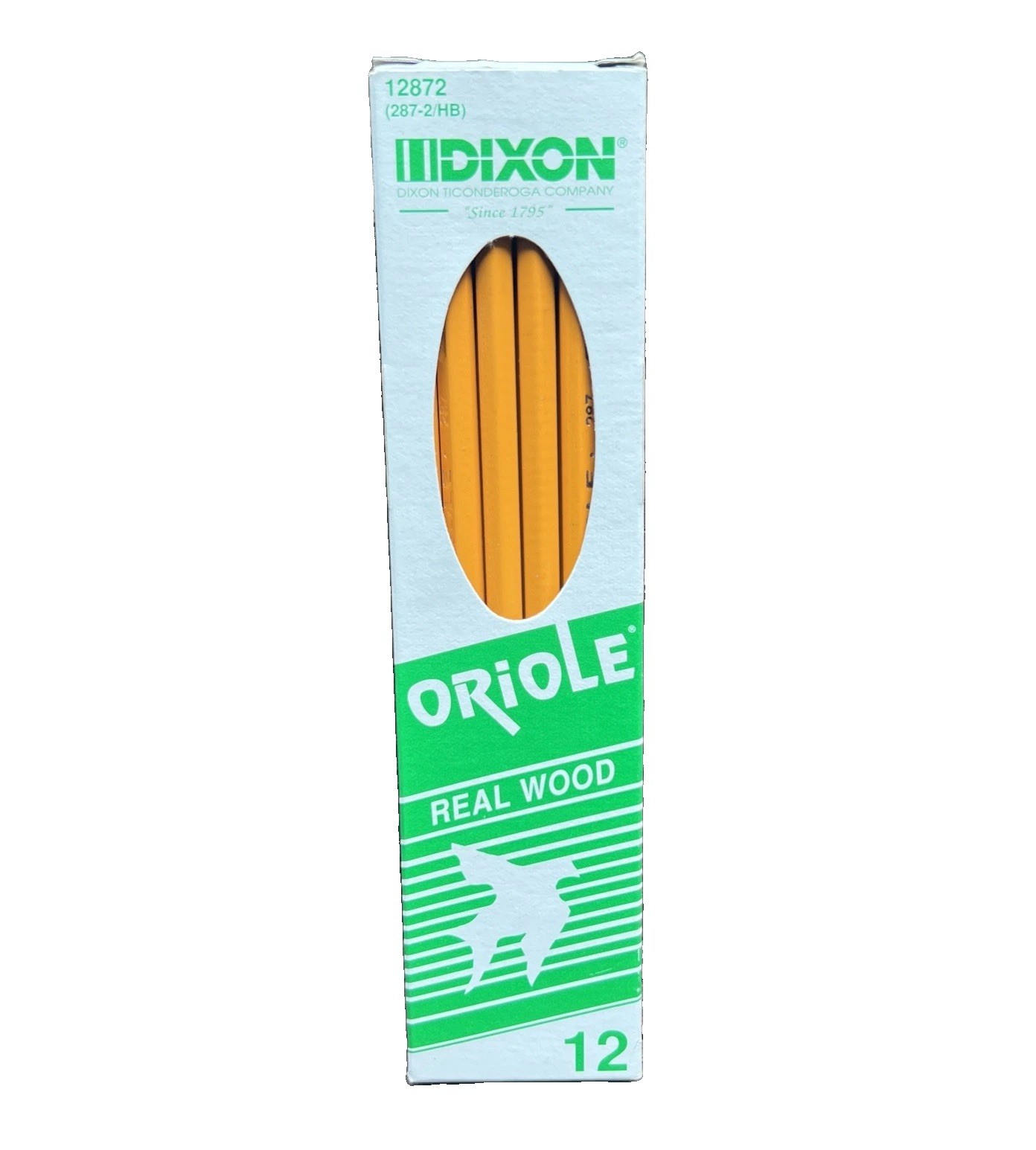 Dixon Ticonderoga Oriole Real Wood Pencils Non-Toxic,USA 12872 #2|VTG Stationery