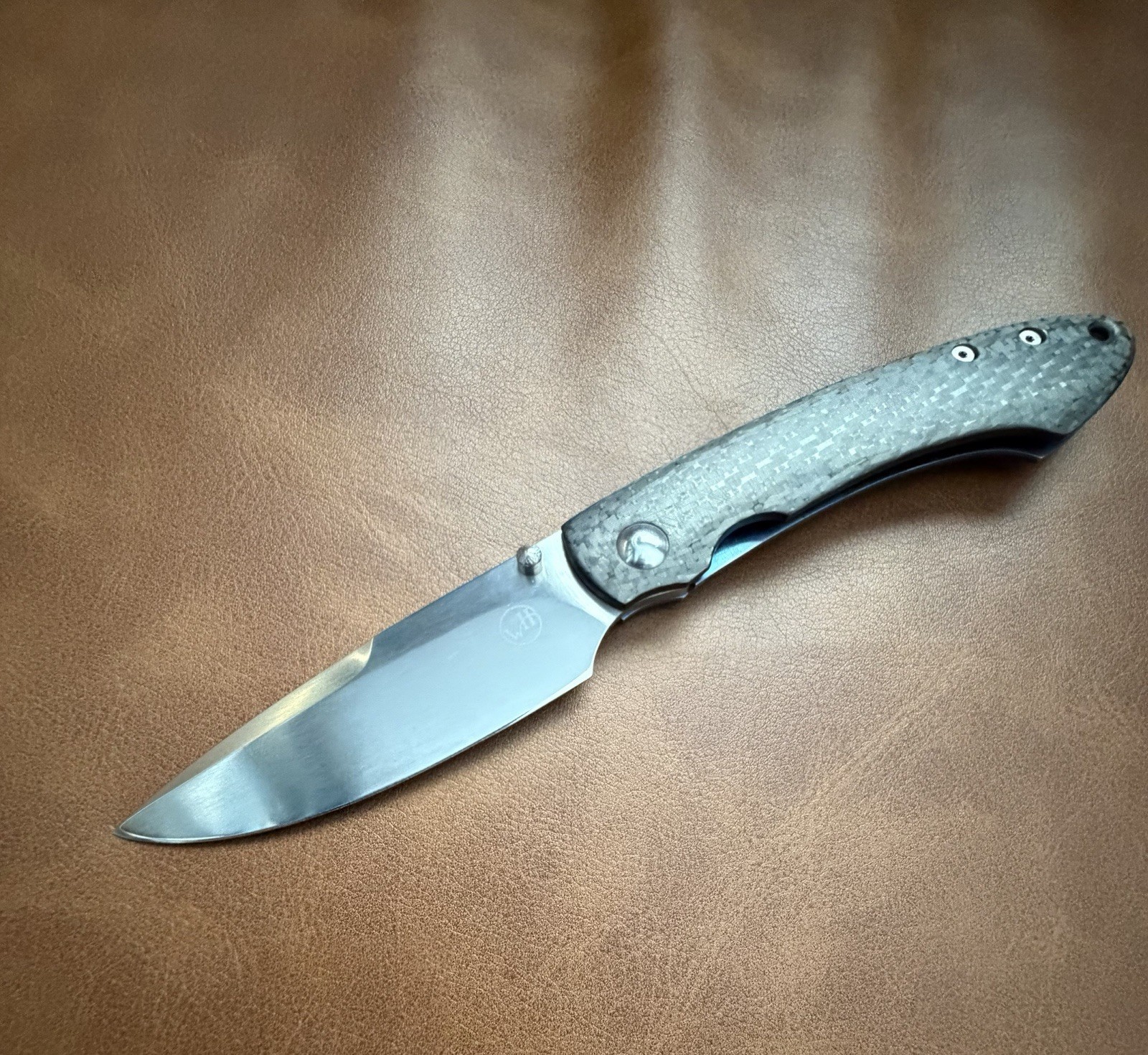 Rare Vintage William Henry B12 Carbon Fiber Titanium Liners Folding Knife
