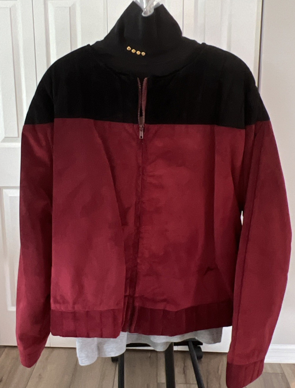 STAR TREK THE EXPERIENCE VEGAS Next Generation TNG Picard RedSuede Jacket L RARE