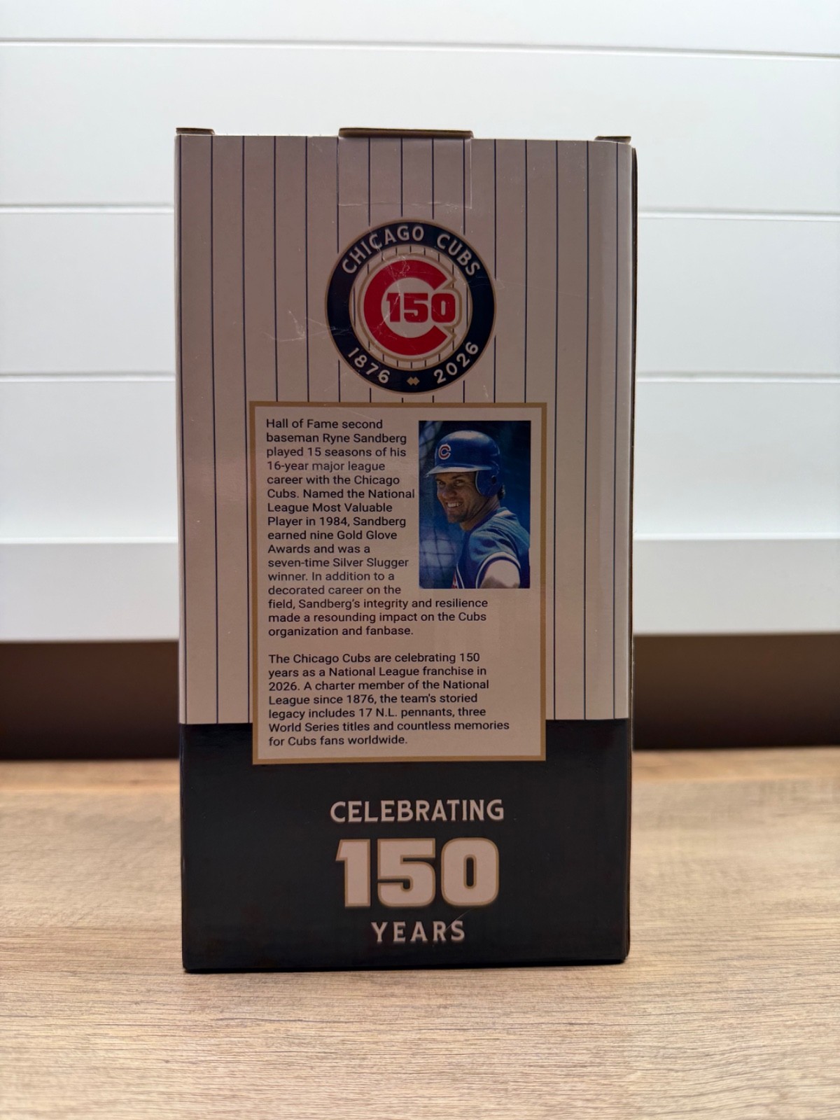 bobblehead Ryne Sandberg 2026 Chicago Cubs 150th celebration