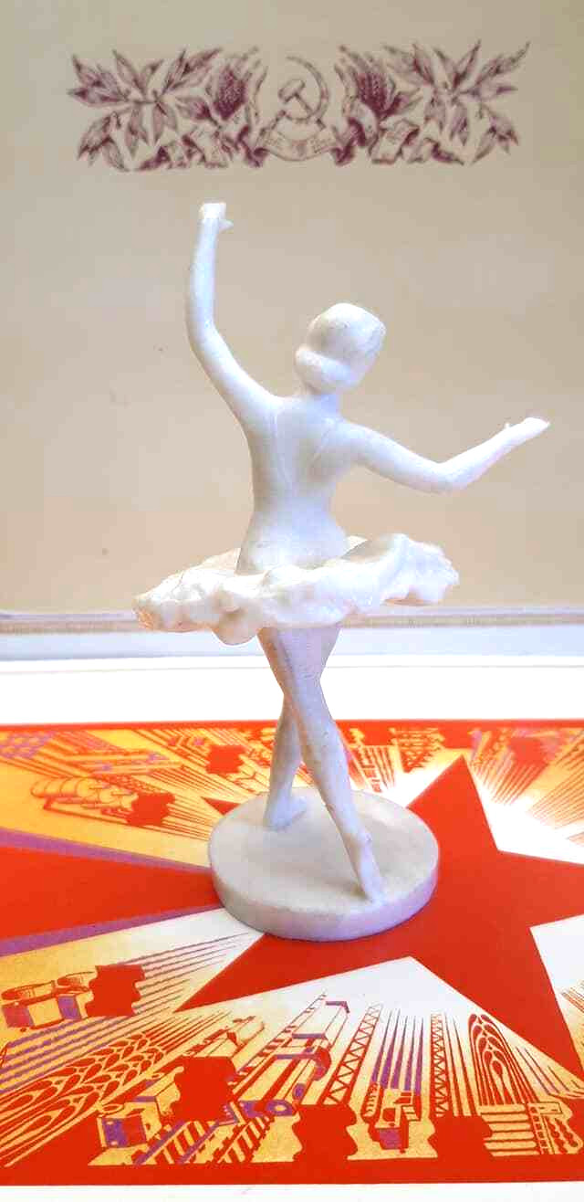 Beautiful Vintage Balerine figurine hard plastic USSR Rare 1950s