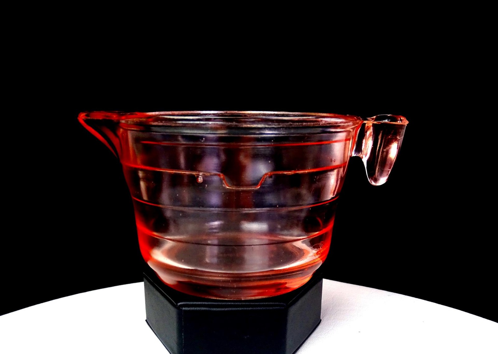 Depression Era Pink Glass 2 Cup 1 Pint Vintage 3 3/8\