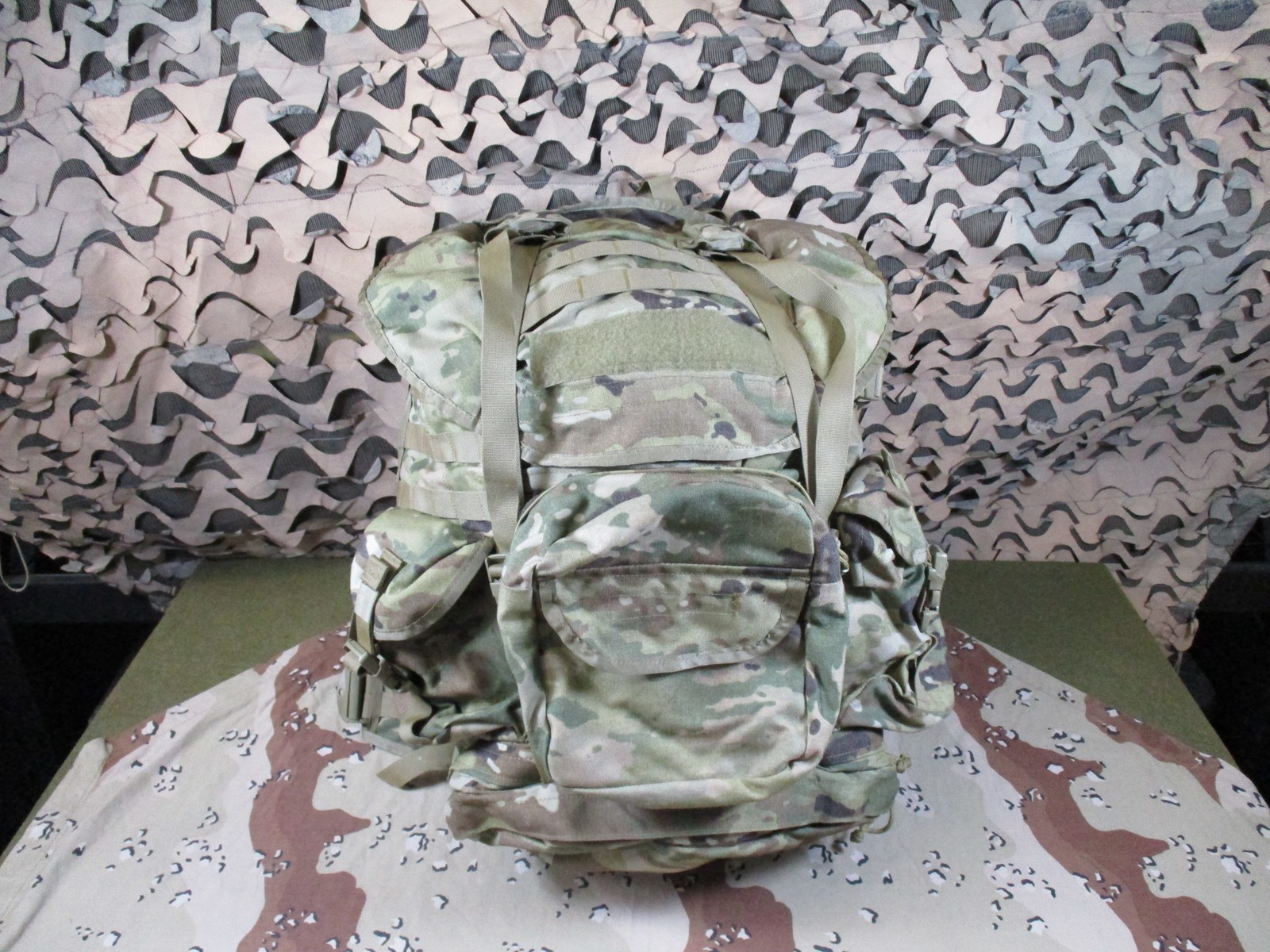 US Military MOLLE II Rucksack 4000 MultiCam Pack w/ Waistbelt & Straps Surplus