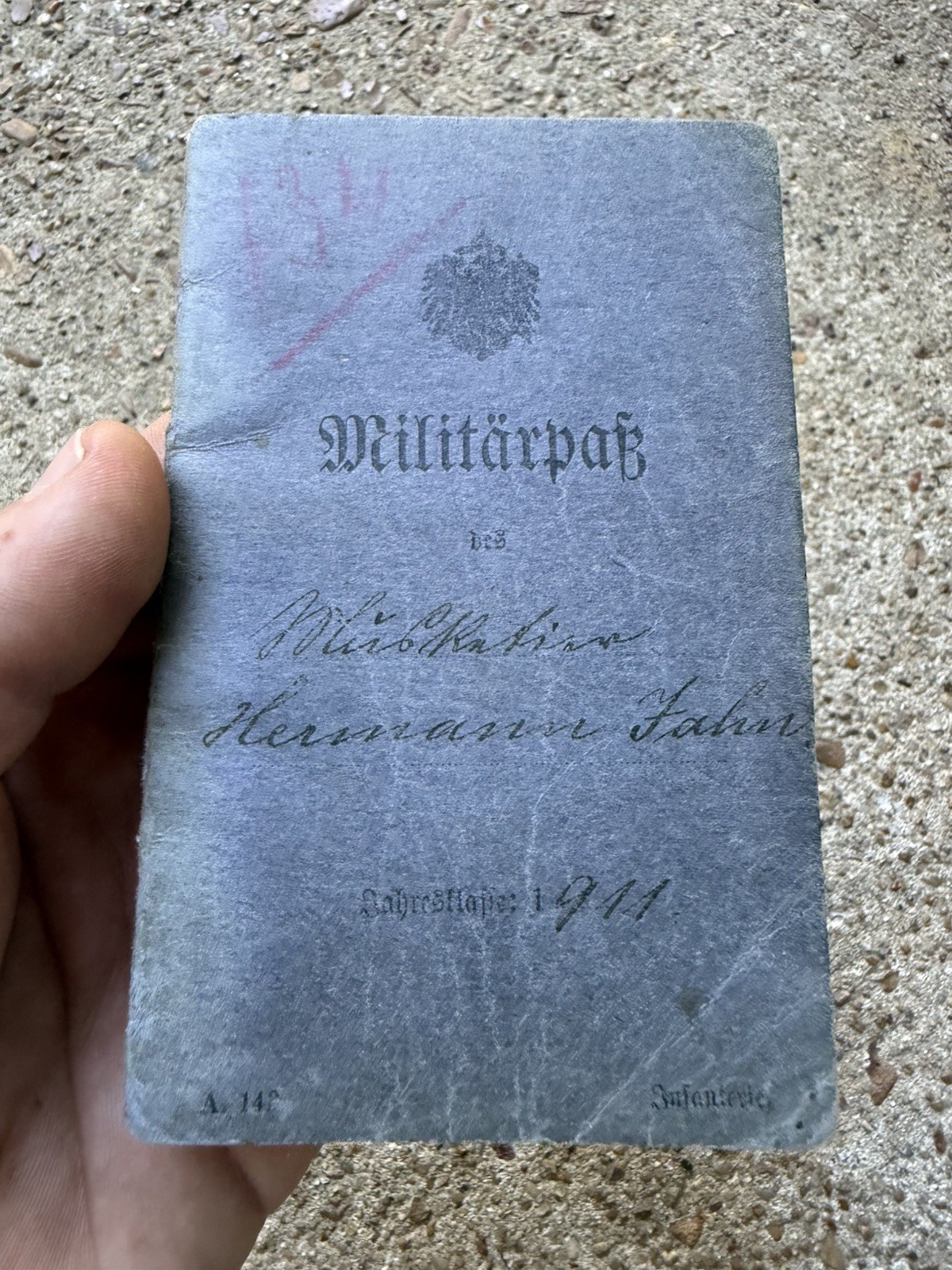 Nice Original WW1 GERMAN MILITARY PASS SOLDIER BOOKLET ID Soldbuch