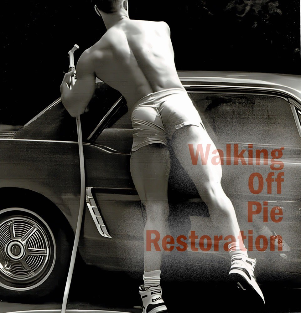 Muscular Man Washing his Ford Mustang 5x7 reprint 