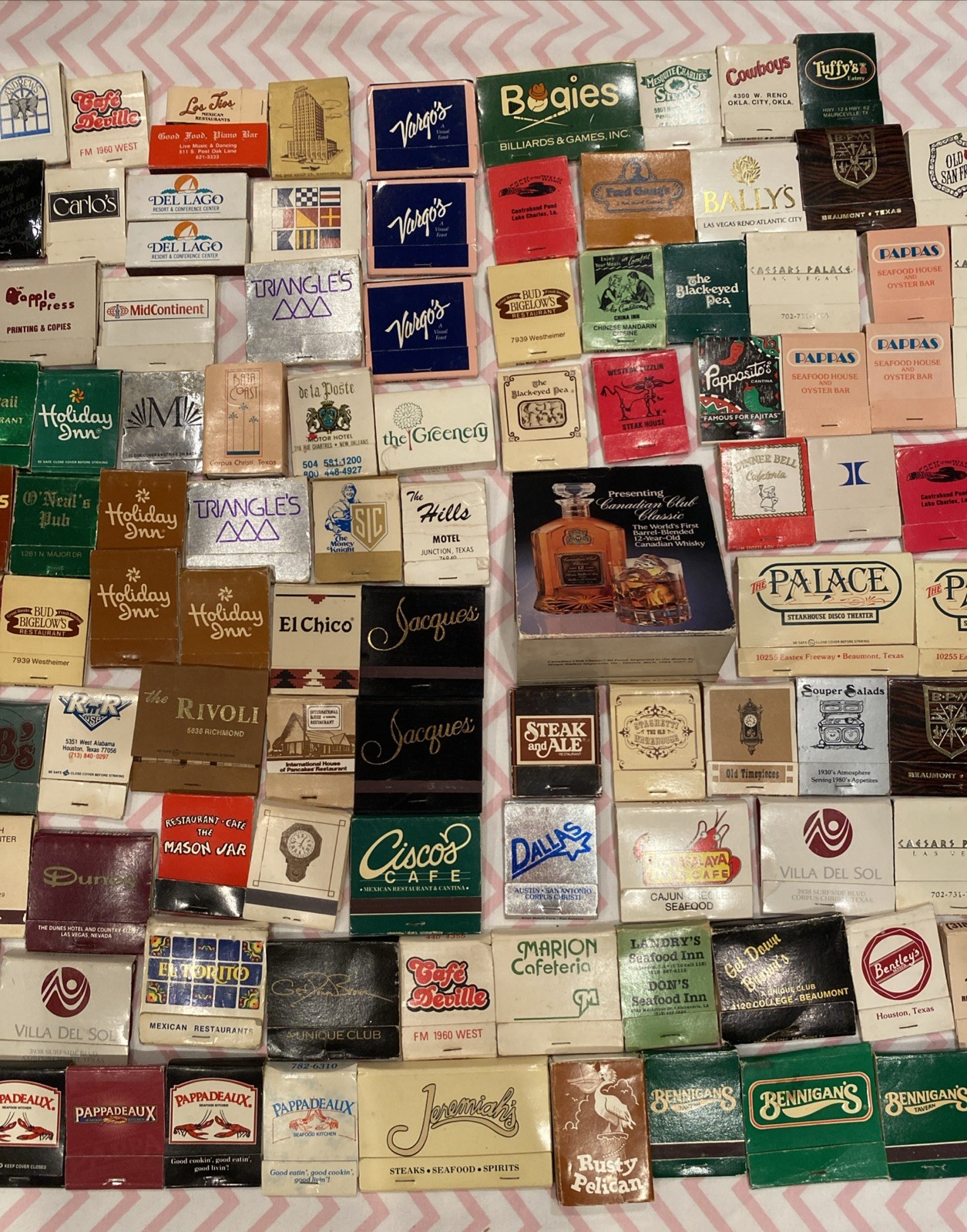 Huge Vintage Matchbook Lot Of 119 All Different