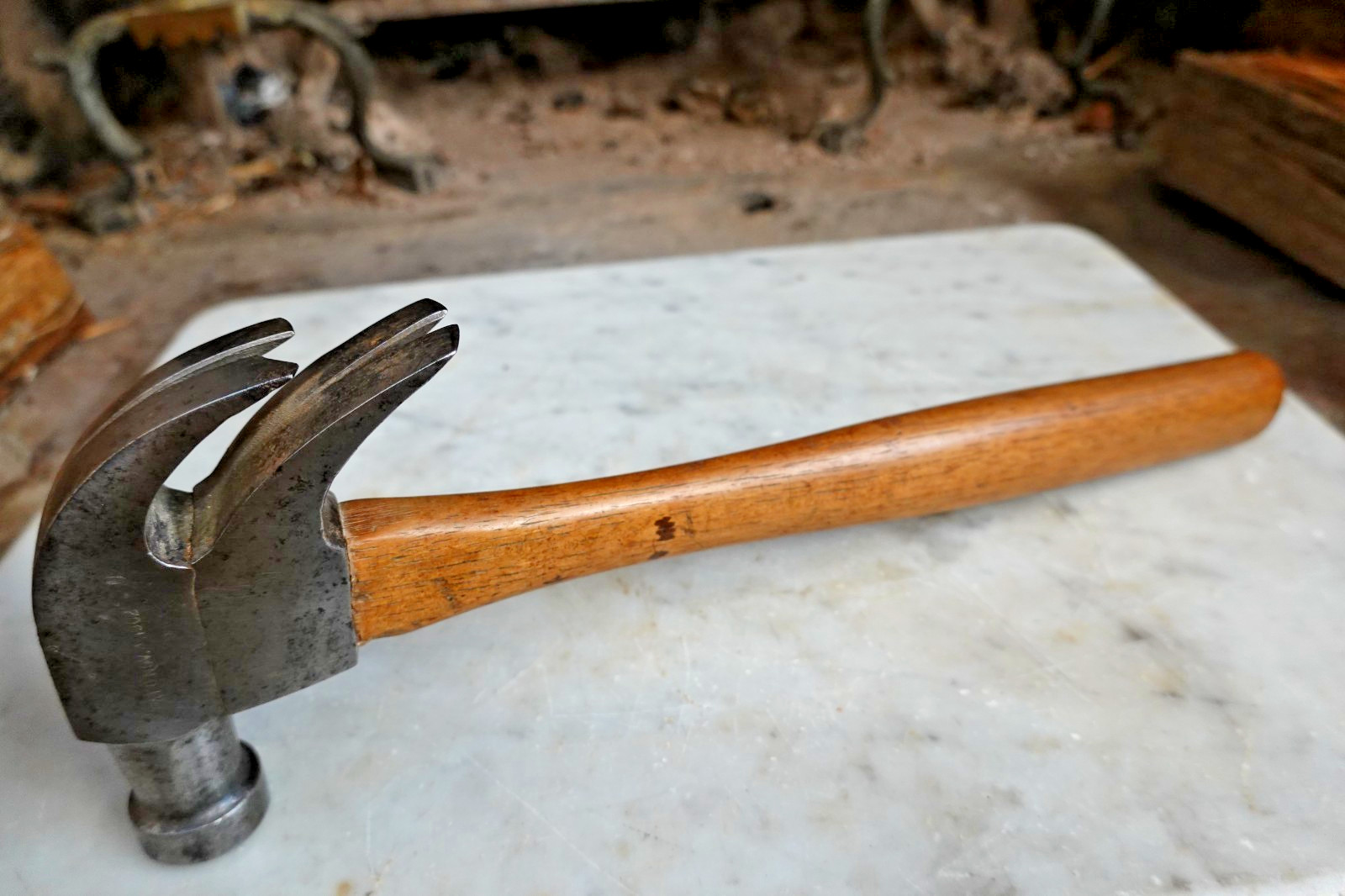 Antique DOUBLE NAIL CLAW HAMMER PAT. NOV 4 1902 Carpenter Cabinetmaker Home Barn
