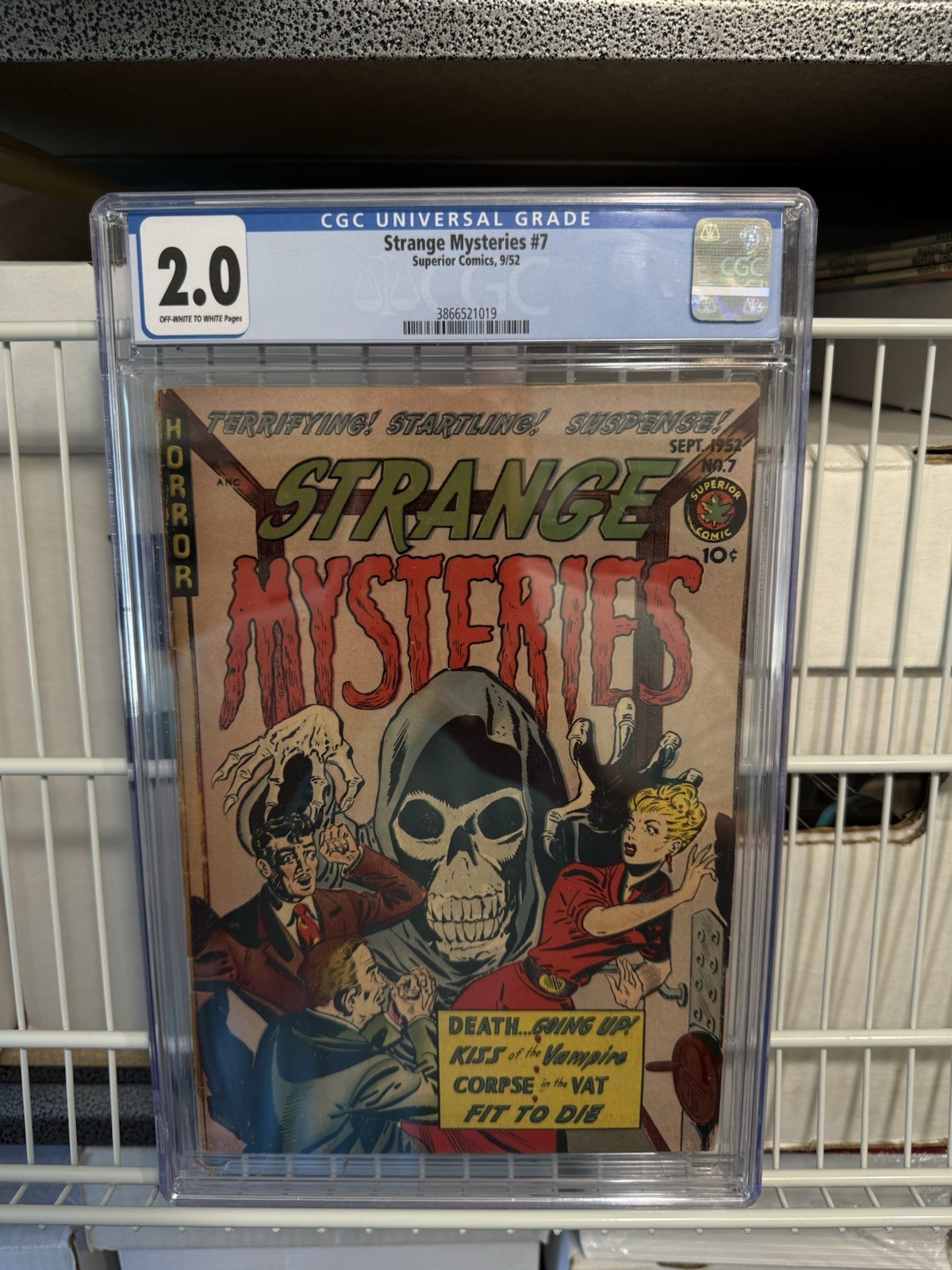 Strange Mysteries #7 CGC 2.0 1952 Pre Code Horror Golden Age PCH GA Skull Cover