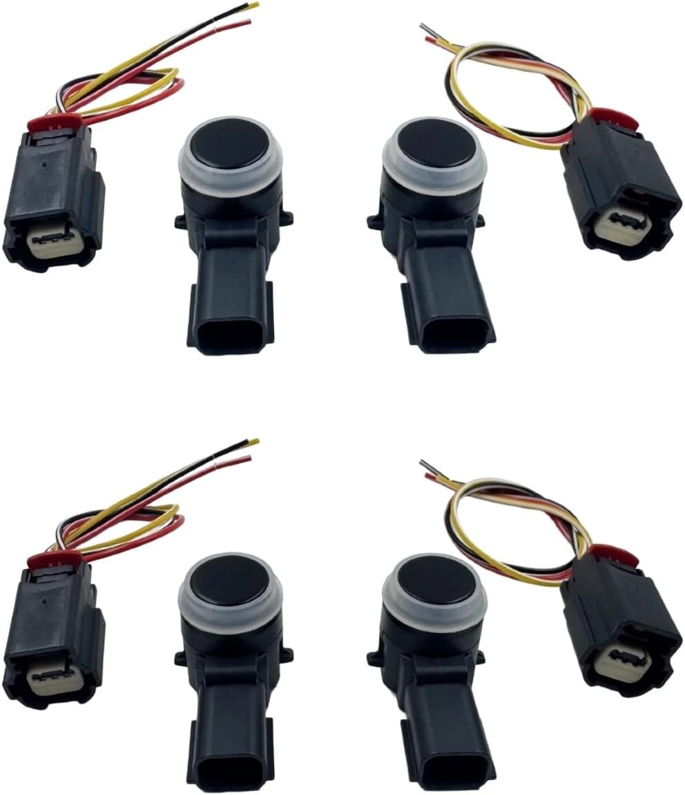 4Pcs Bumper Park Assist Object Sensor with Connector Fit for Cadillac for Chevy