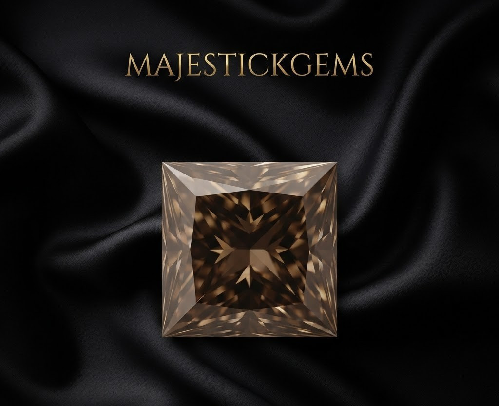 2 Ct Princess Cut Brown Lab Grown Diamond VVS1 D Certified Loose Stone