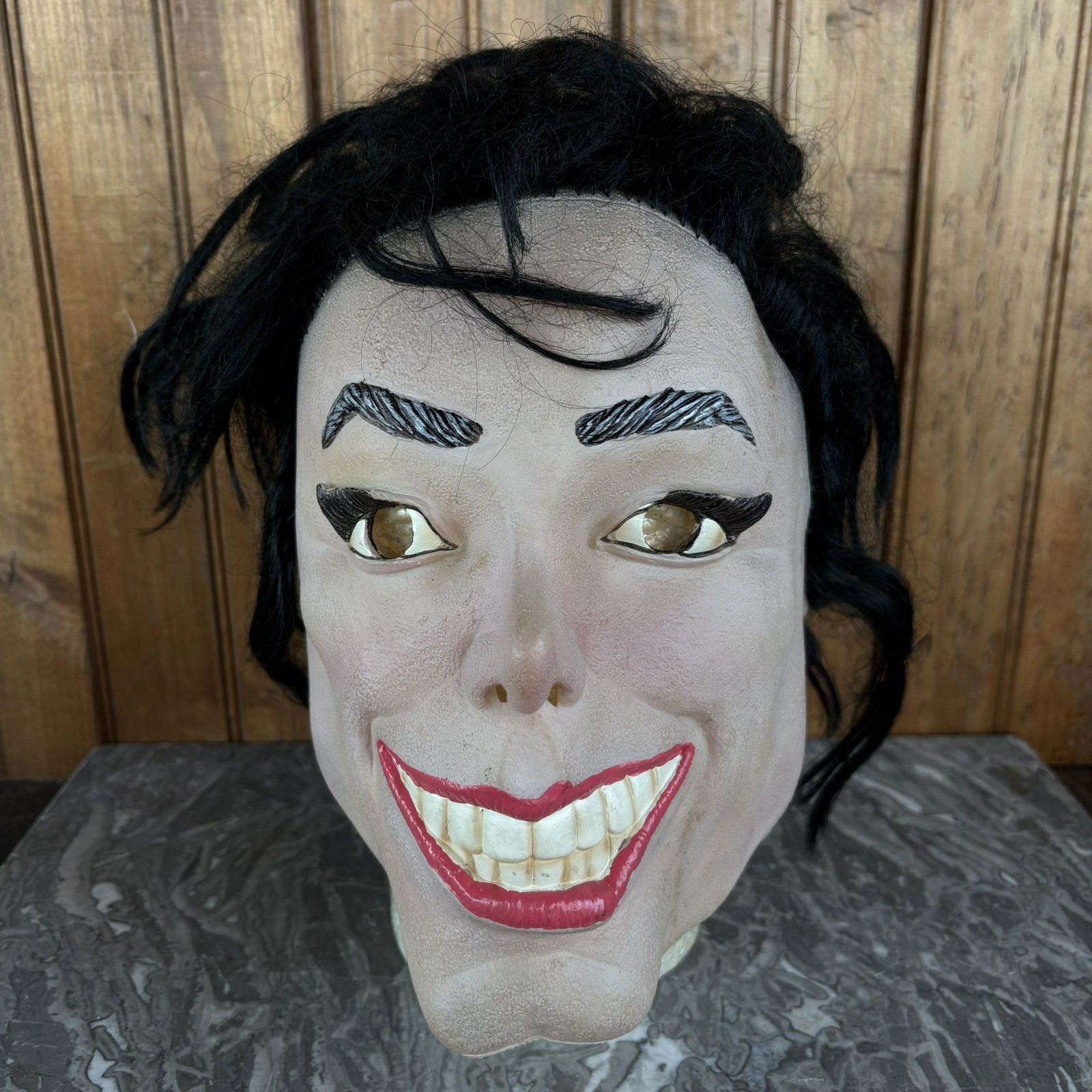 Vtg 90's Rubies Costume Co. Michael Jackson Latex Rubber Halloween Mask CREEPY