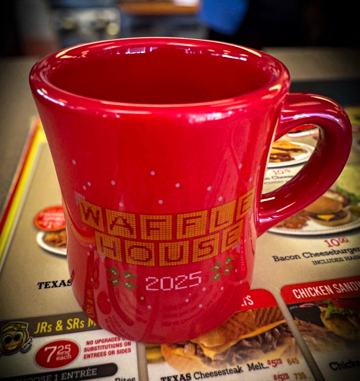 Waffle House Waffle Home for the Holidays Red Christmas Coffee Mug Rare 2025 ed.