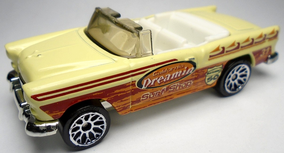 2002 MATCHBOX ACROSS AMERICA \'55 CHEVY BEL AIR CALIFORNIA YELLOW DIECAST 3\