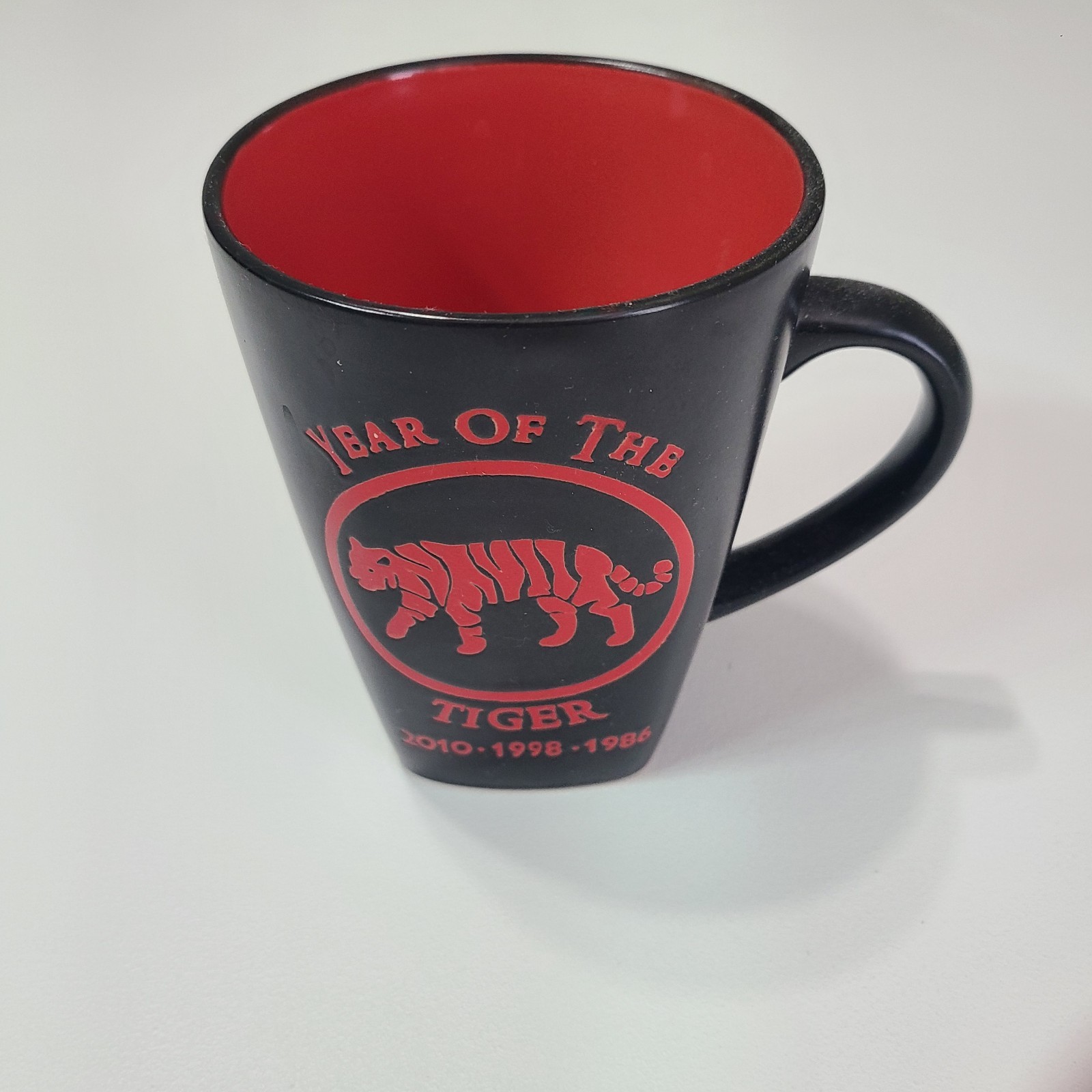 Fisher Chinese Zodiac Black Stoneware Coffee Mug Zodiac Year of the Tiger