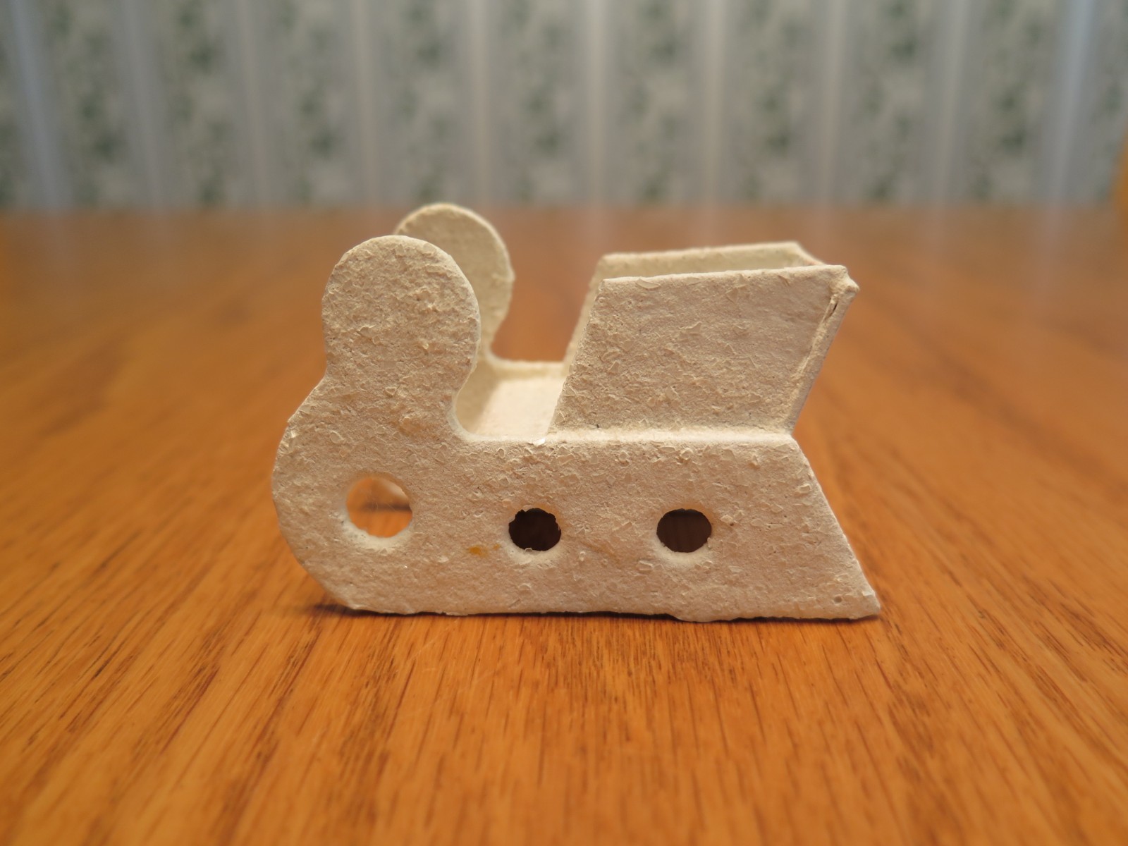 Vintage JAPAN Cardboard Composition Mica CHRISTMAS Small Sleigh