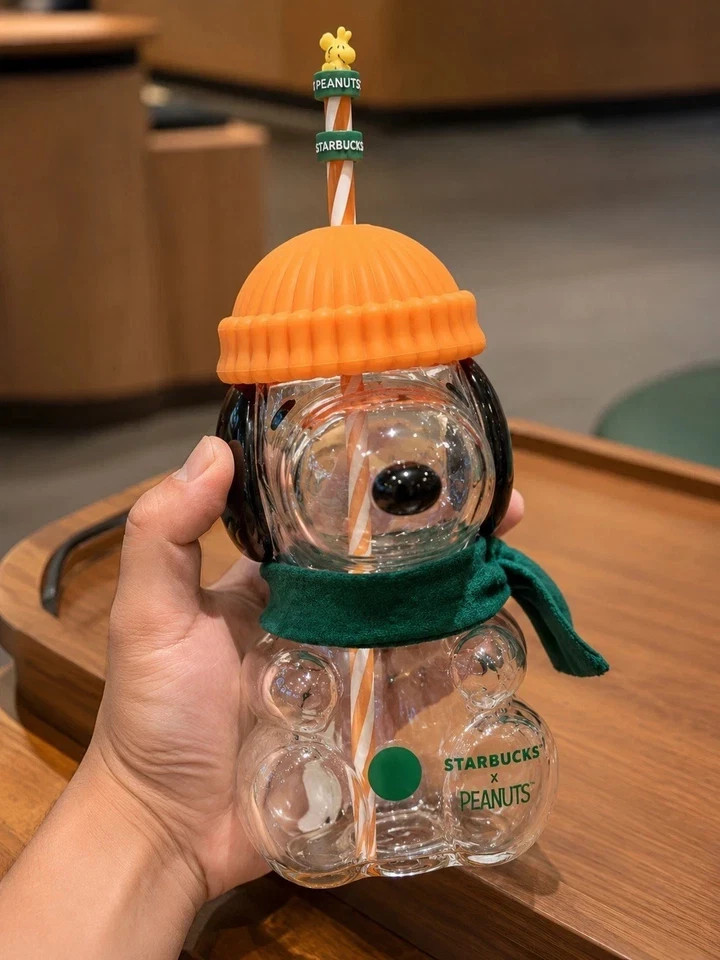 Special Edition Presale Starbucks x Peanuts Snoopy Glass Cup -US SELLER
