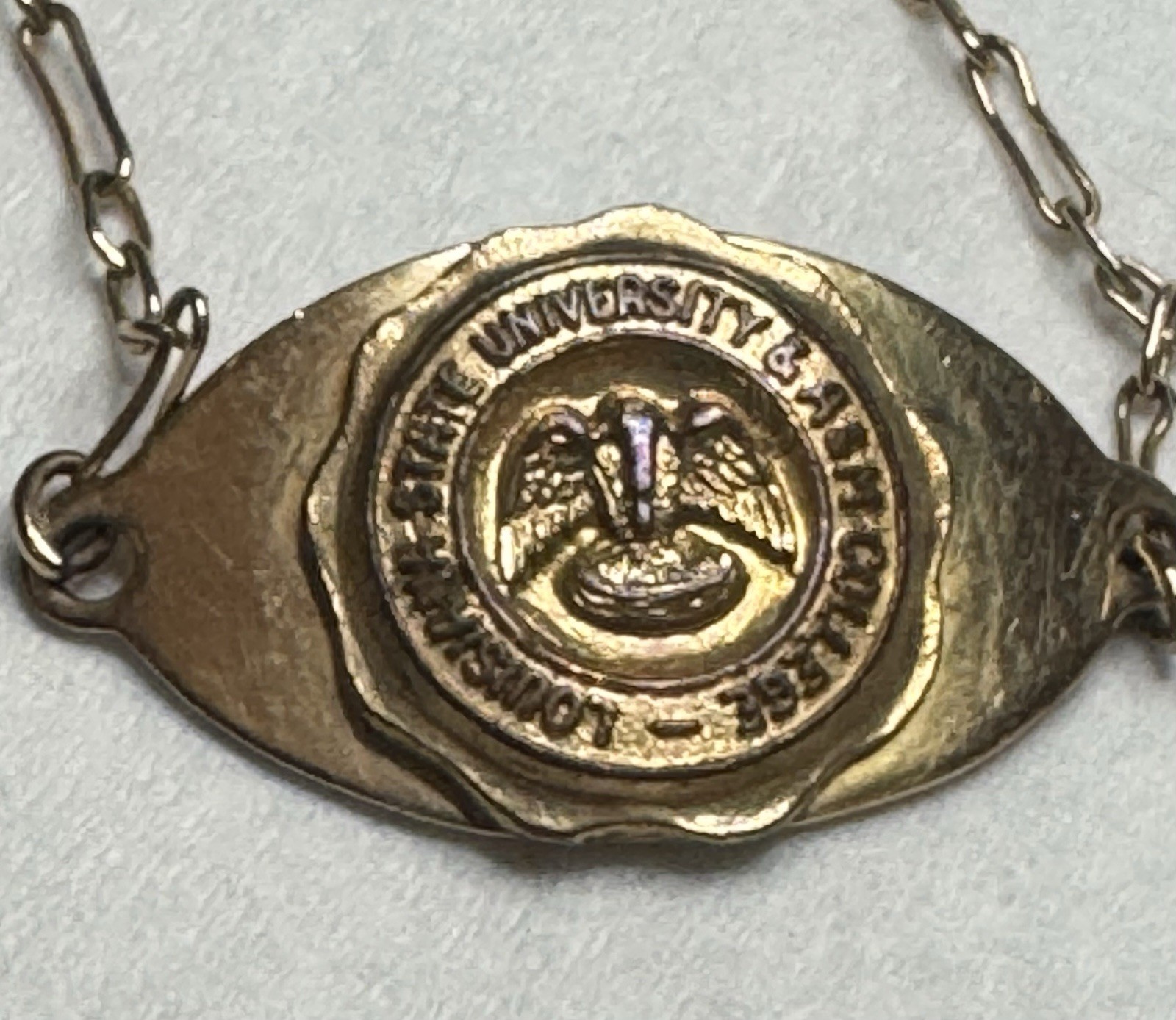 Vintage Louisiana State University & A&M College Gold-Tone Bracelet Charm