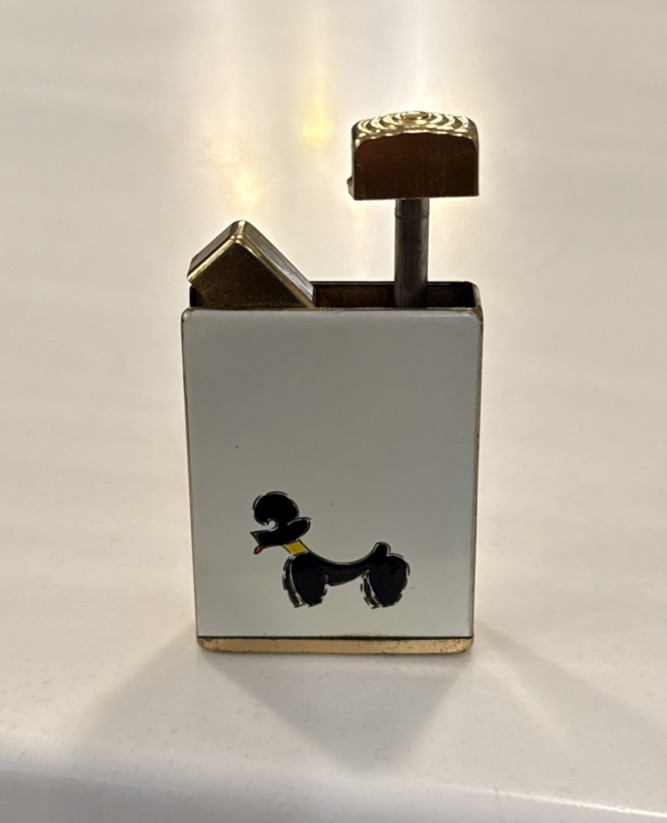 Vintage Consul Amor Travel Pocket Perfume Atomizer- Made Germany-Black Poodle