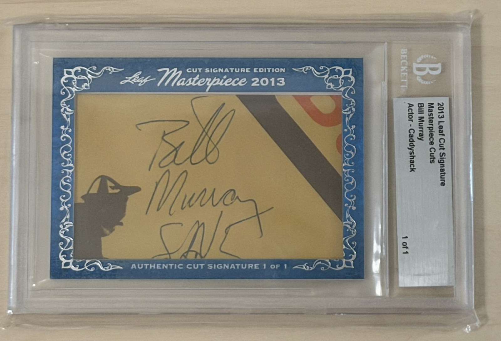 Bill Murray 2013 Leaf Cut Signature Masterpiece SNL Auto 1 / 1 BGS Caddyshack