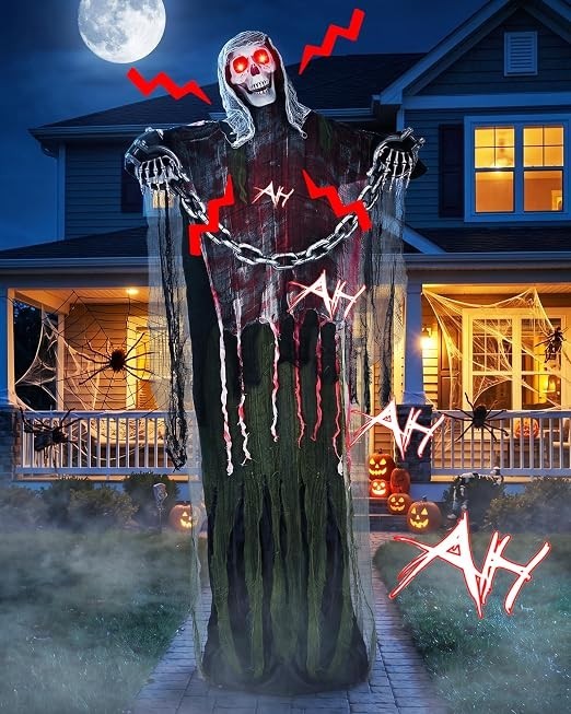 6FT Life-Size Animated Halloween Animatronics Decorations Outdoor