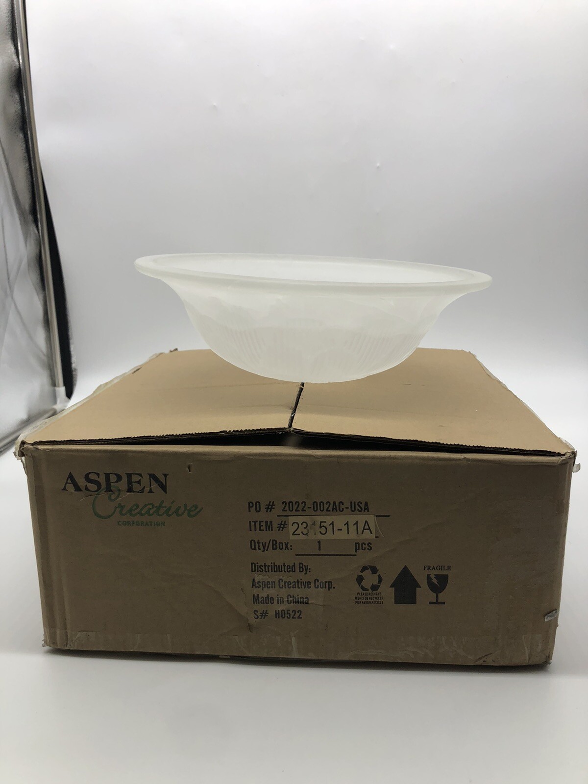 Aspen Creative 23151-11A Replacement Alabaster Glass Shade for Medium Base