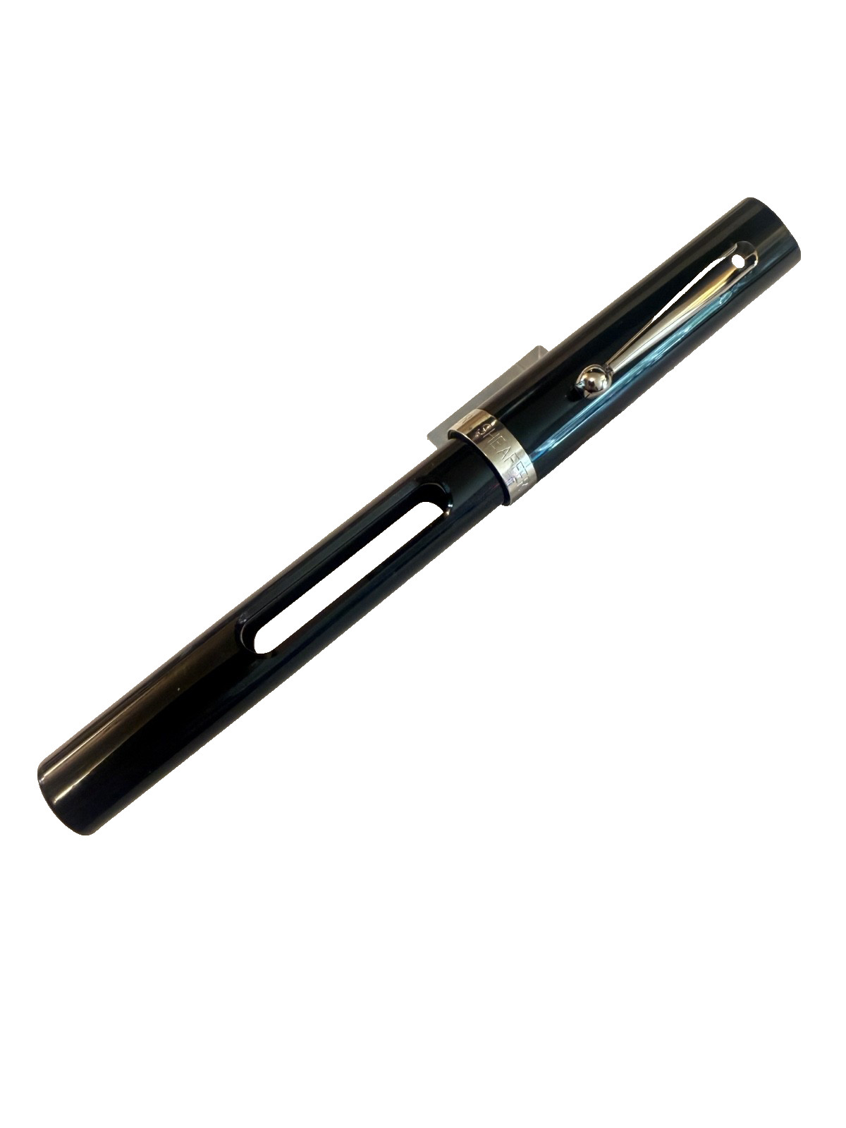 early  2000's black Sheaffer View Point Fountain Pen FINE Italic Nib.  Excellent