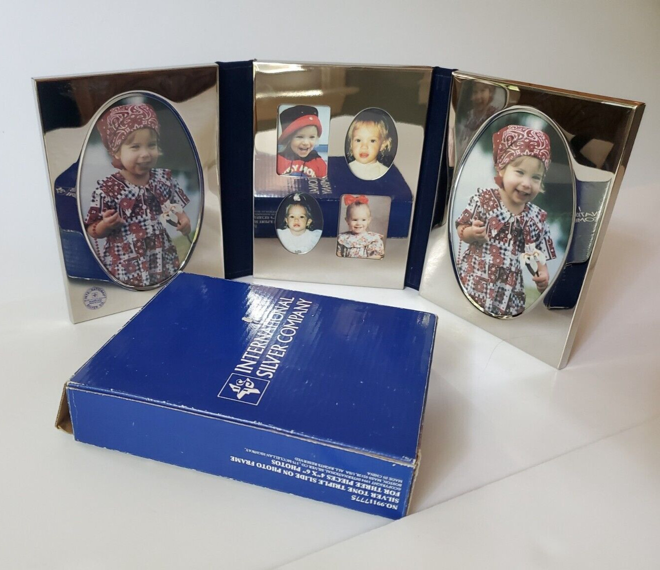 Silver Plated Triple Fold Photo Frame 6 Photos 16\