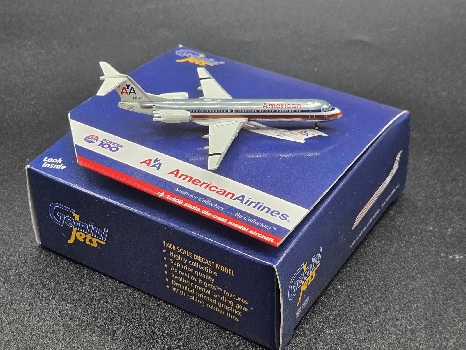 Gemini Jets American Airlines Fokker 100 1:400 N1400H - GJAAL104