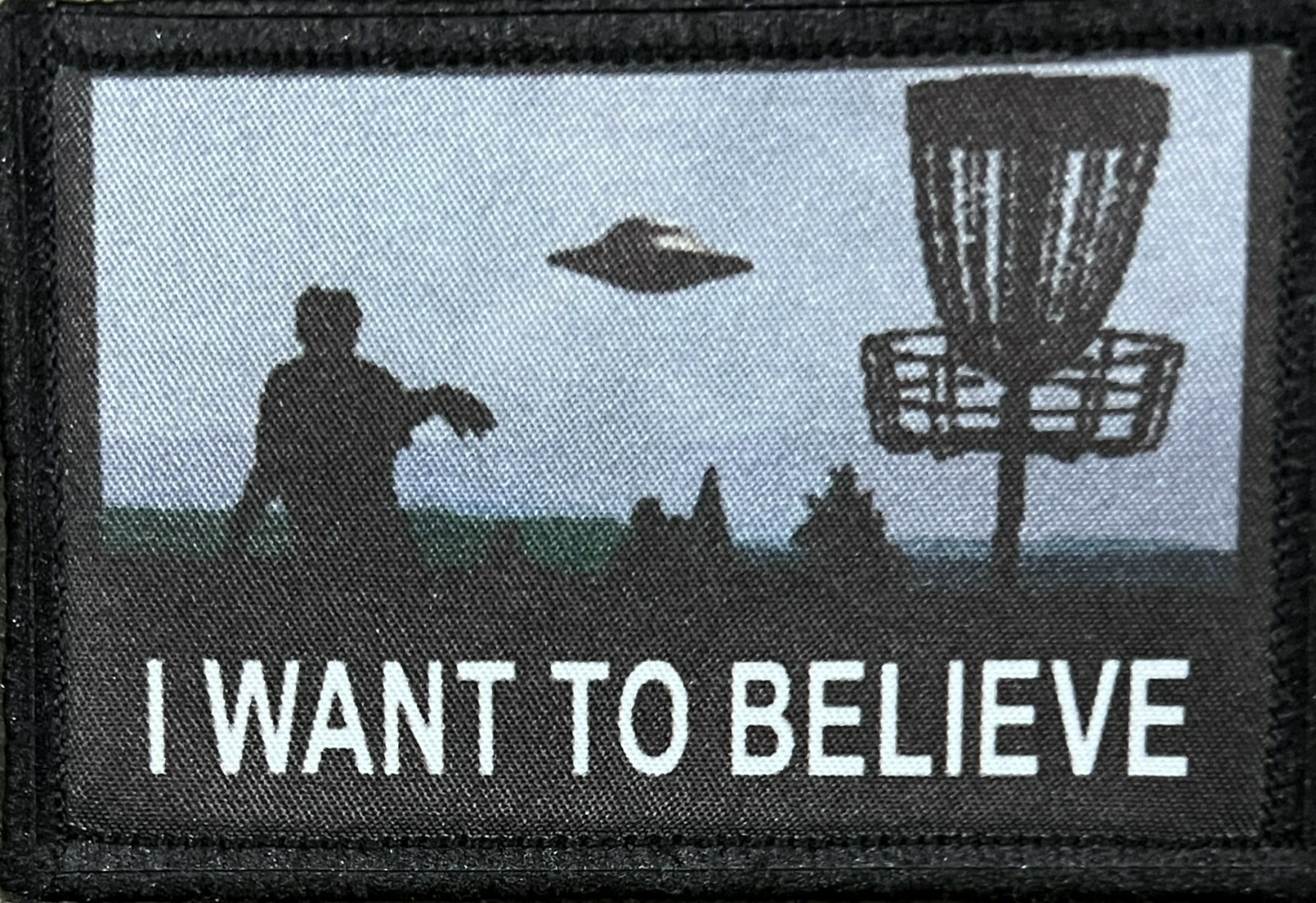 Disc Golf I Want To Believe Morale Patch Tactical Military Army USA Disk Golfer
