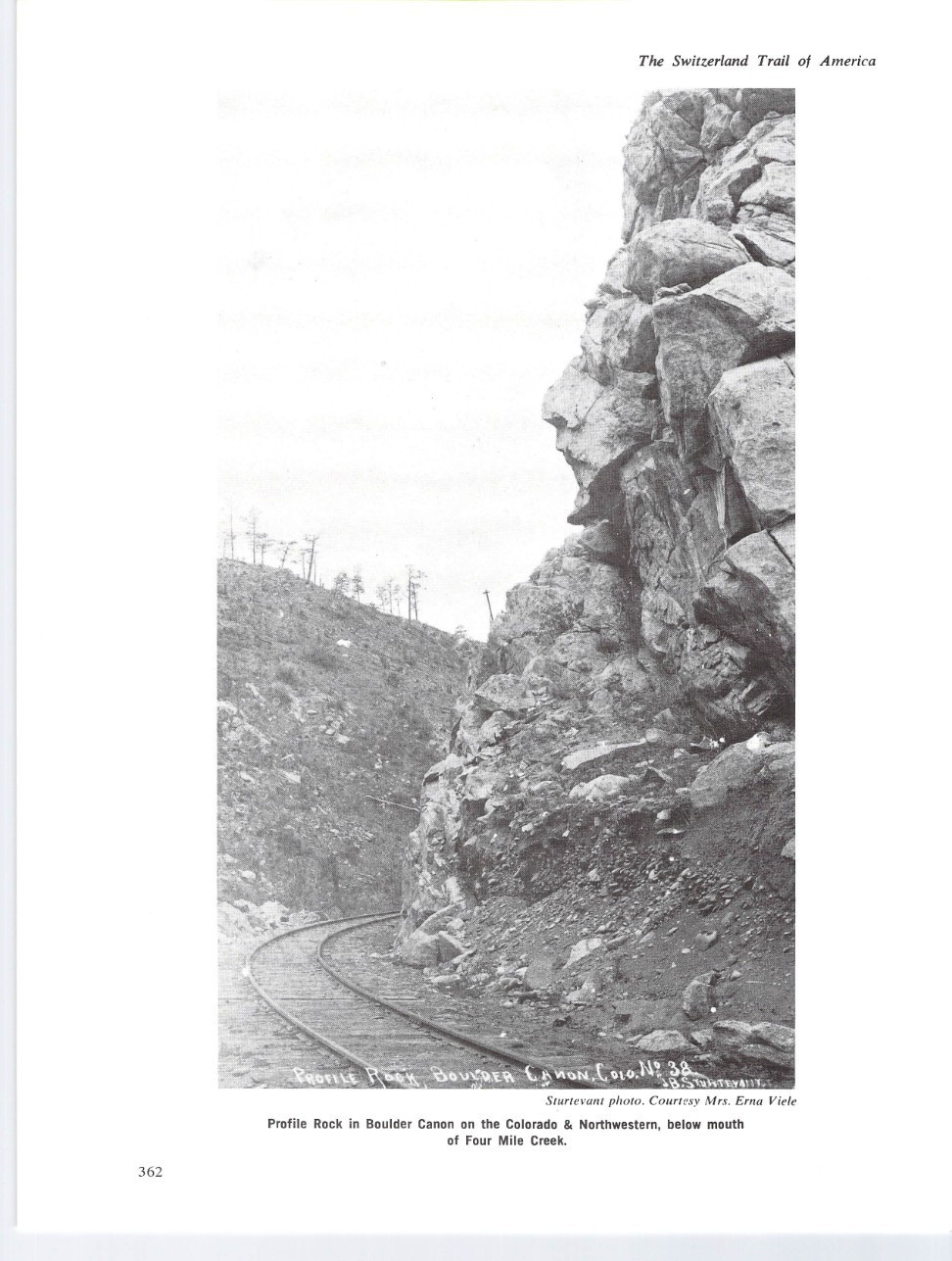 Vtg Book Print 1992 Switzerland Trail Colorado Profile Rock Boulder Canon C&N