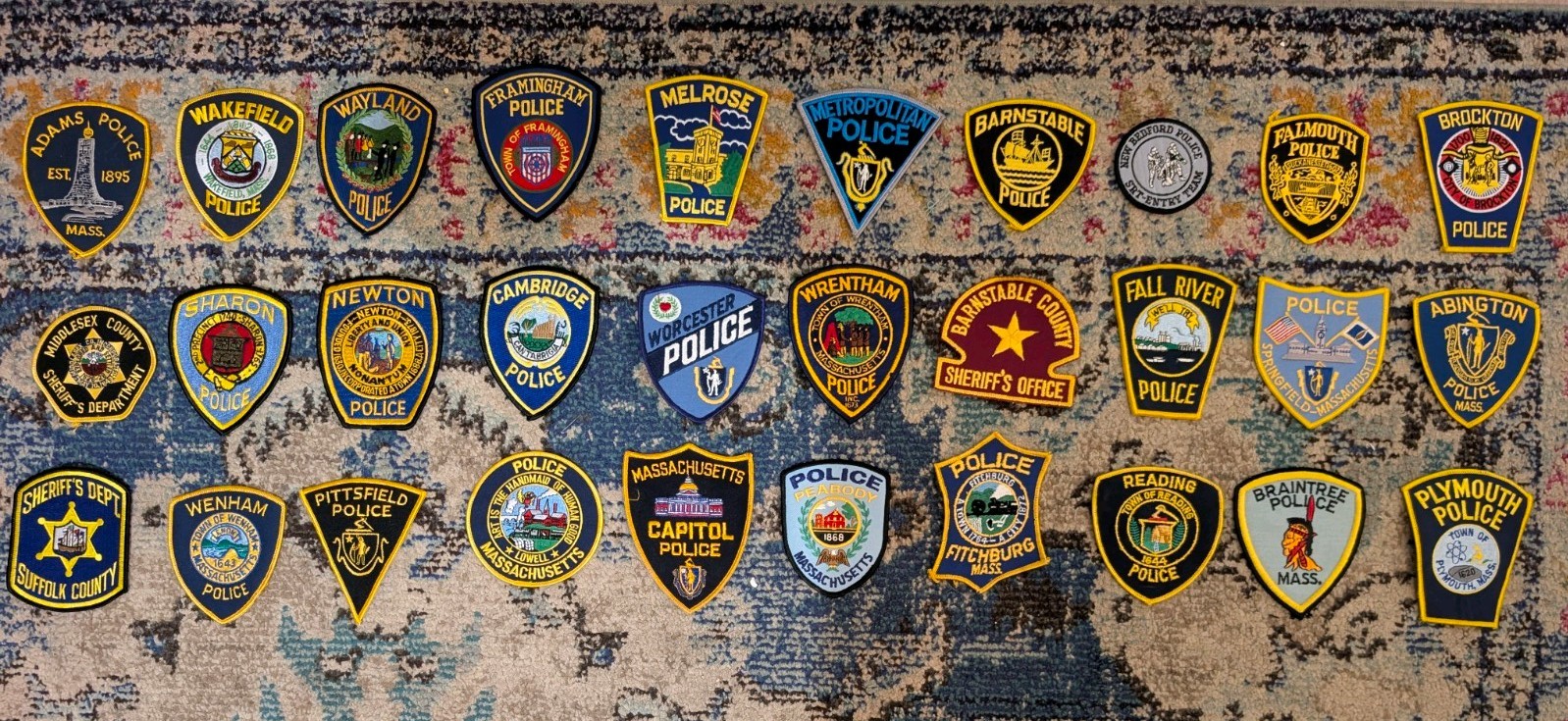 Massachusetts Police Patch Lot of 30