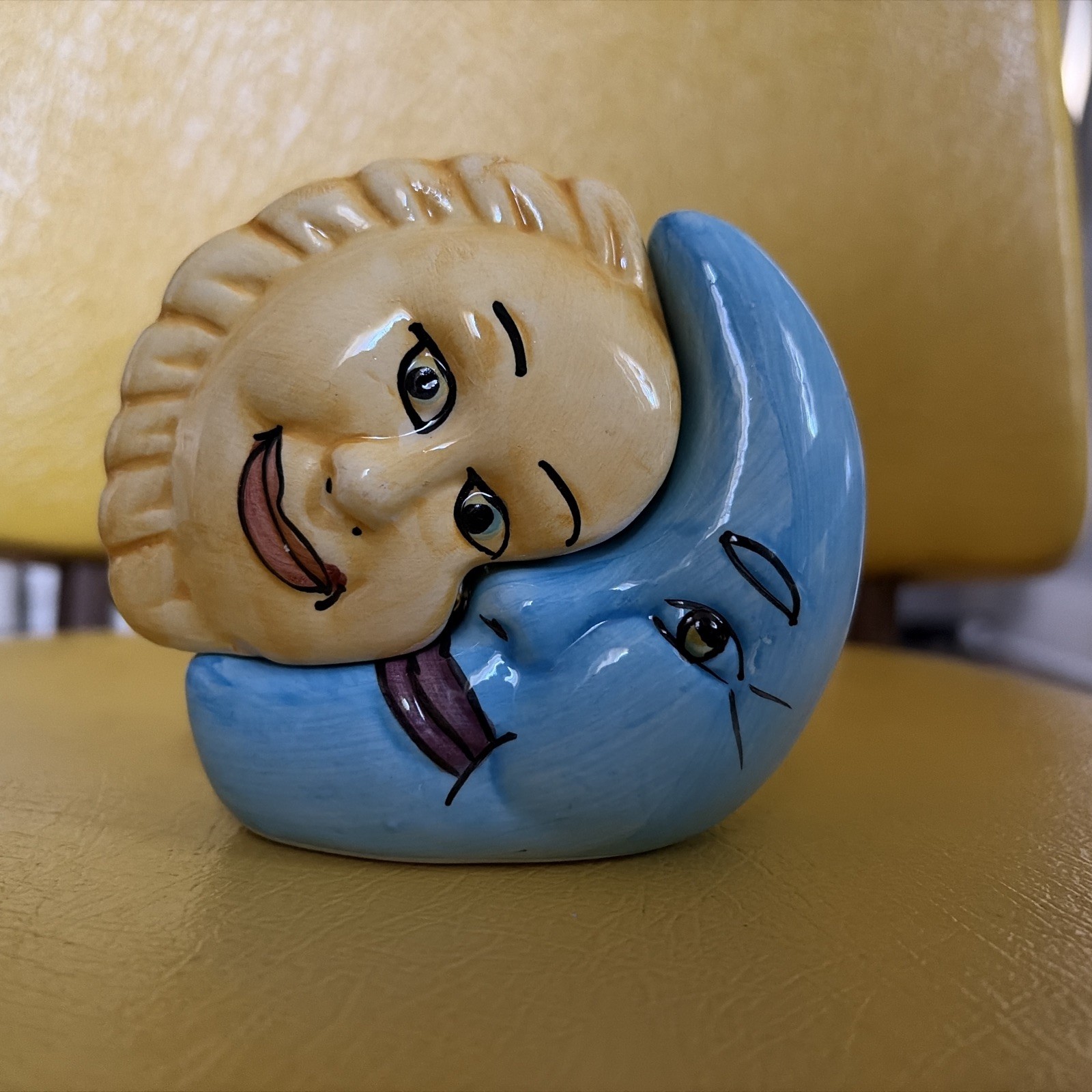 Vintage Moon/Sun Salt & Pepper Shakers Celestial Anthropomorphic 