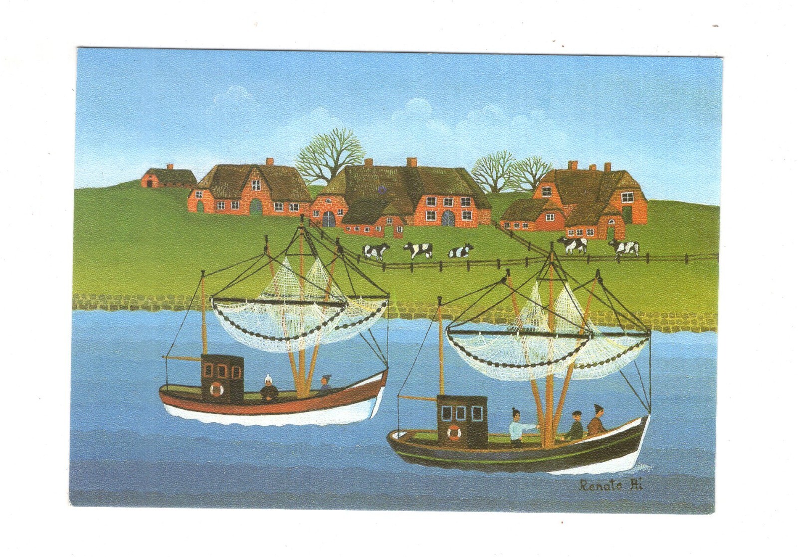 Postcard / Art / Renate Ai - Crab Catch Ride