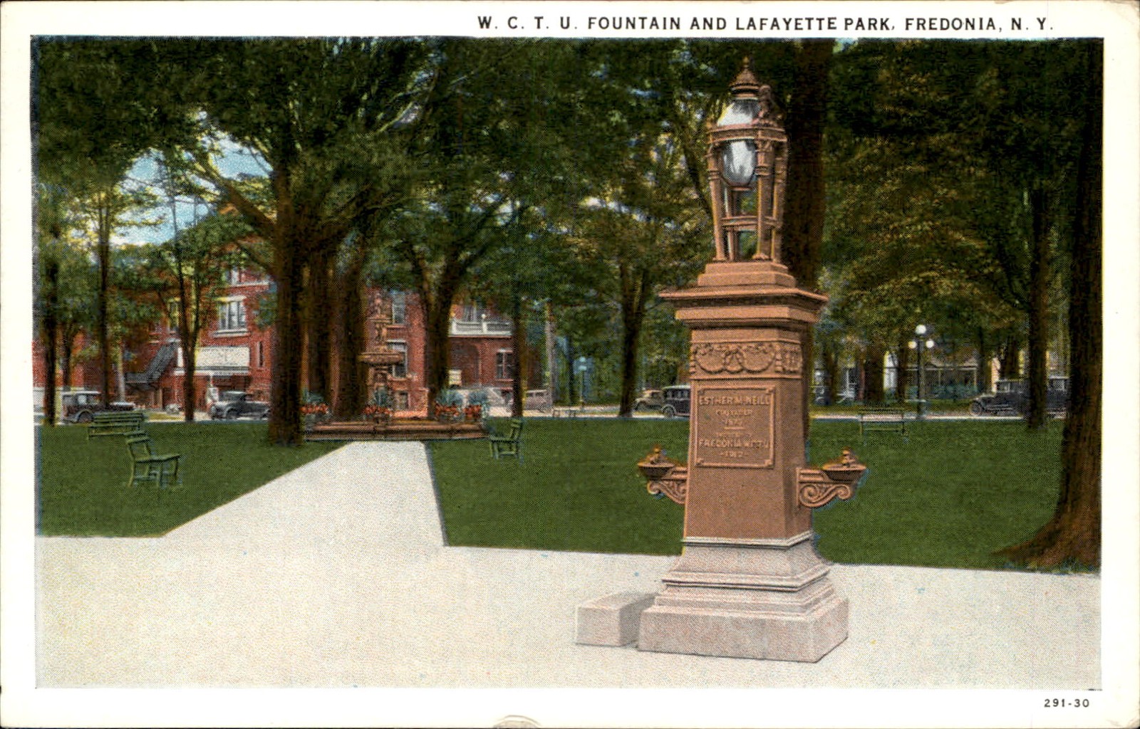 Fredonia New York NY WCTU Fountain Temperance 1900s-20s Vintage Postcard