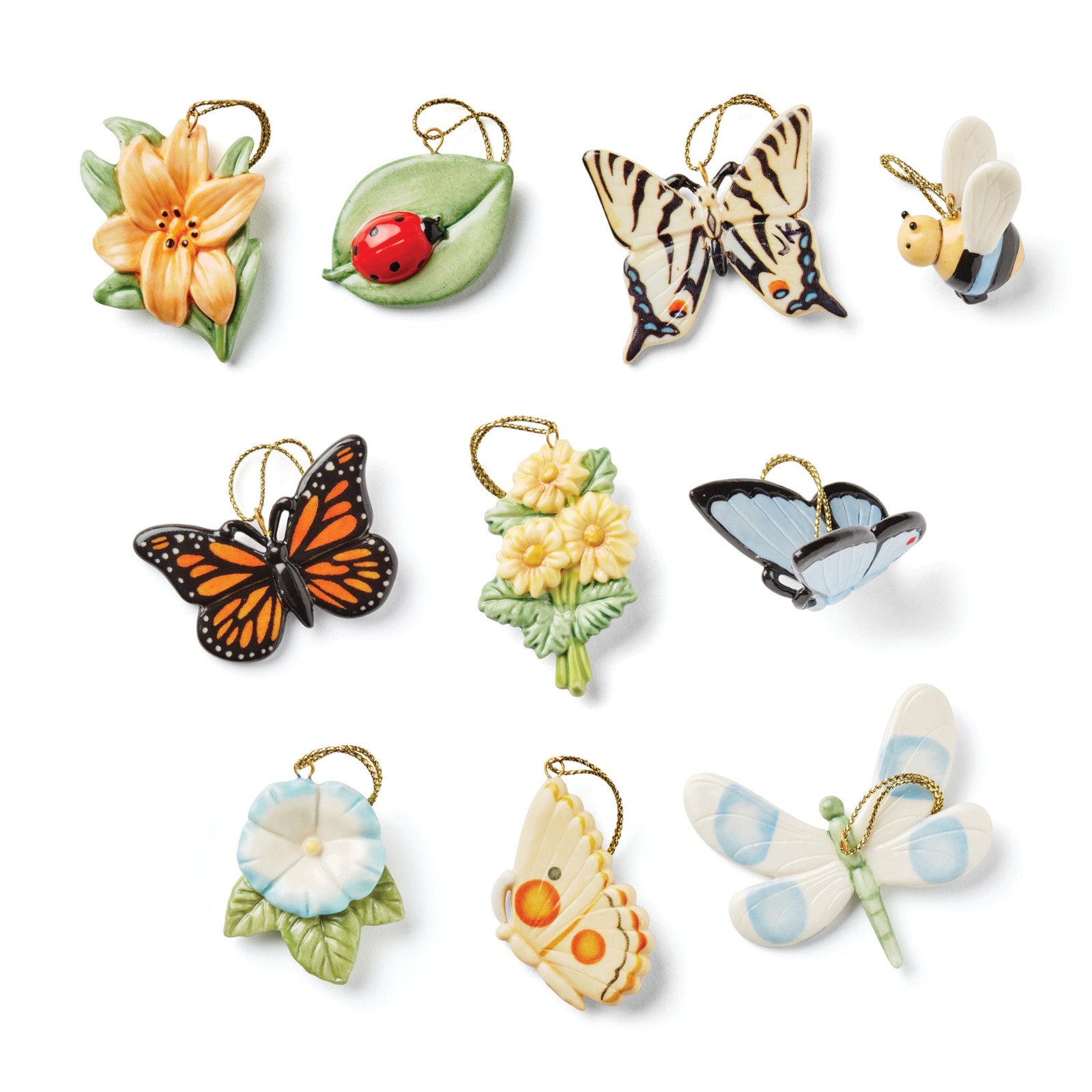 Lenox 894959 Butterfly Meadow 10 Piece Ornament Lenox Mixed Materials Holiday