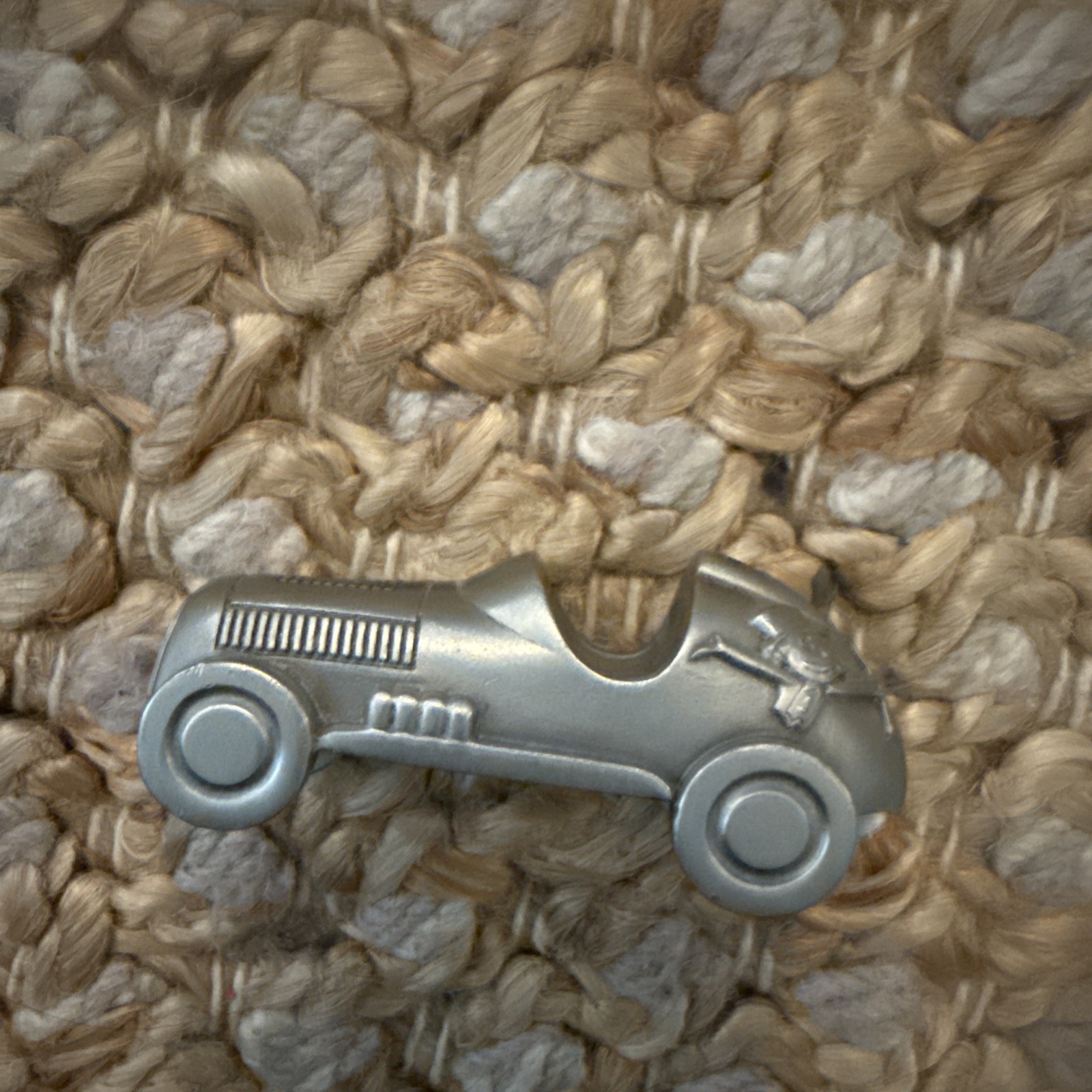 Monopoly Pewter Race Car Token 1998 Hasbro W.T. Wilson USA Desk Collectible