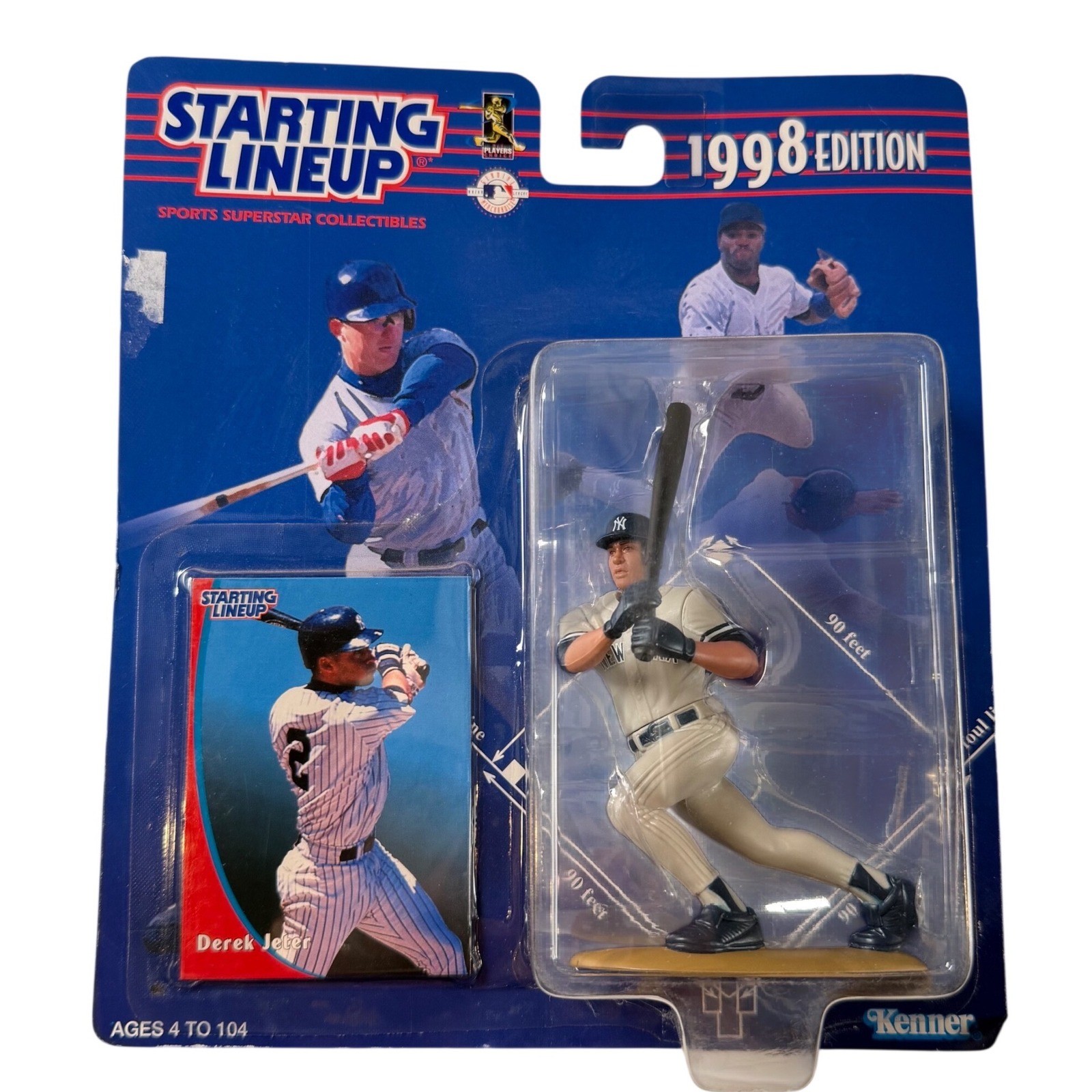 1998 Kenner Starting Lineup Derek Jeter New York Yankees MLB Figure Card Sealed