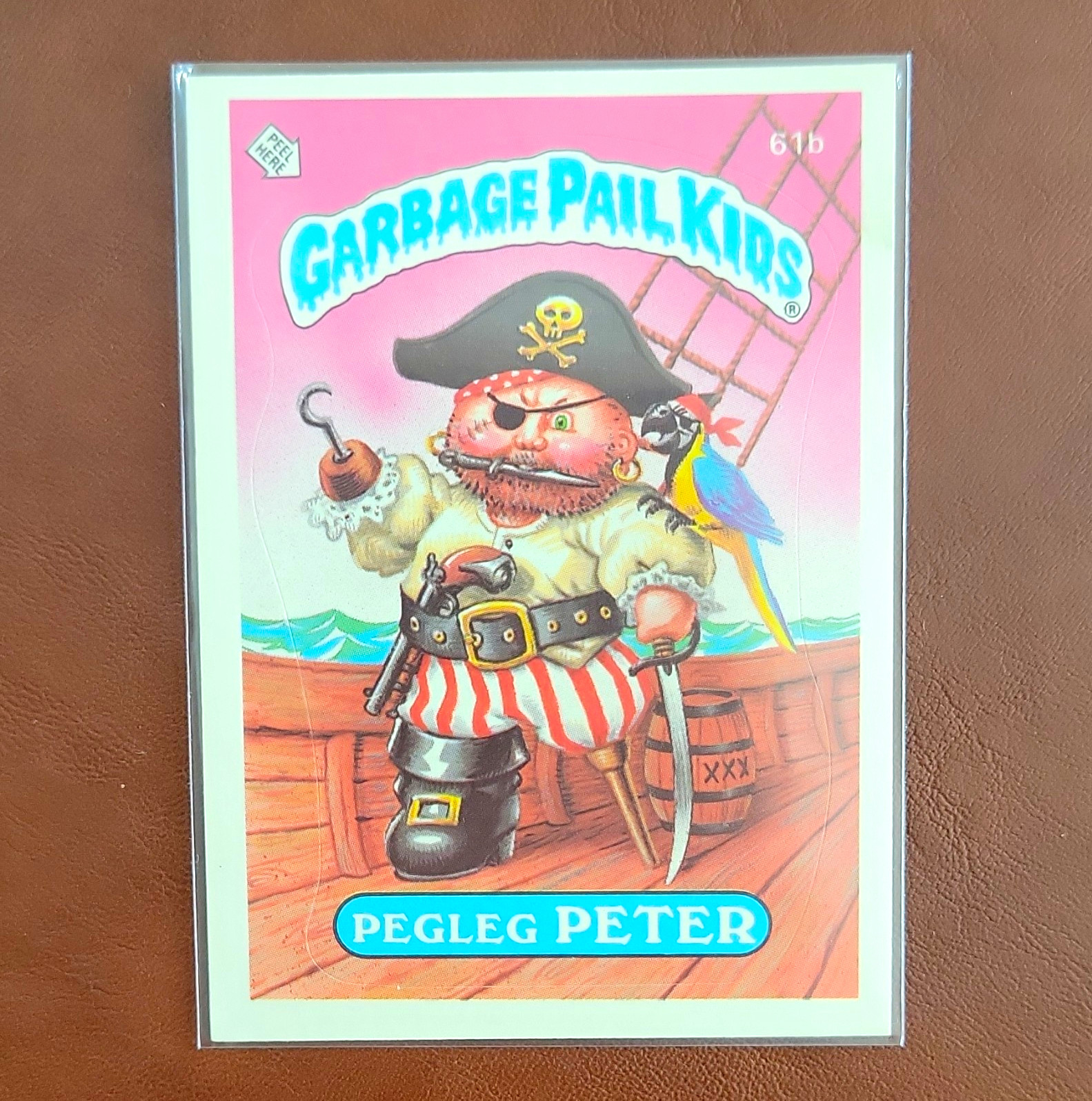 1985 Topps Garbage Pail Kids Series 1 Pegleg Peter #61b Sticker Card
