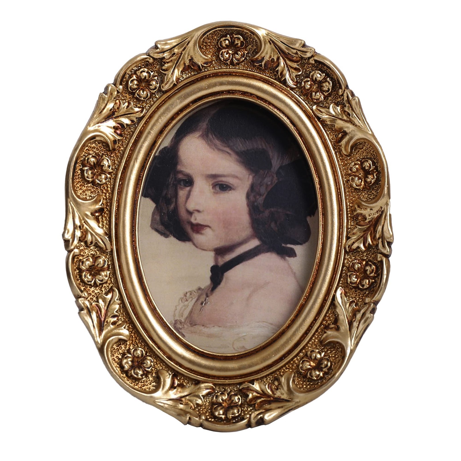 VINLIFE Small Vintage Picture Frames 2.5x3.5 Antique Oval 2.5x3.5, Gold VINLIFE Small Vintage Picture Frames 2.5x3.5 Antique Oval 2.5x3.5, Gold