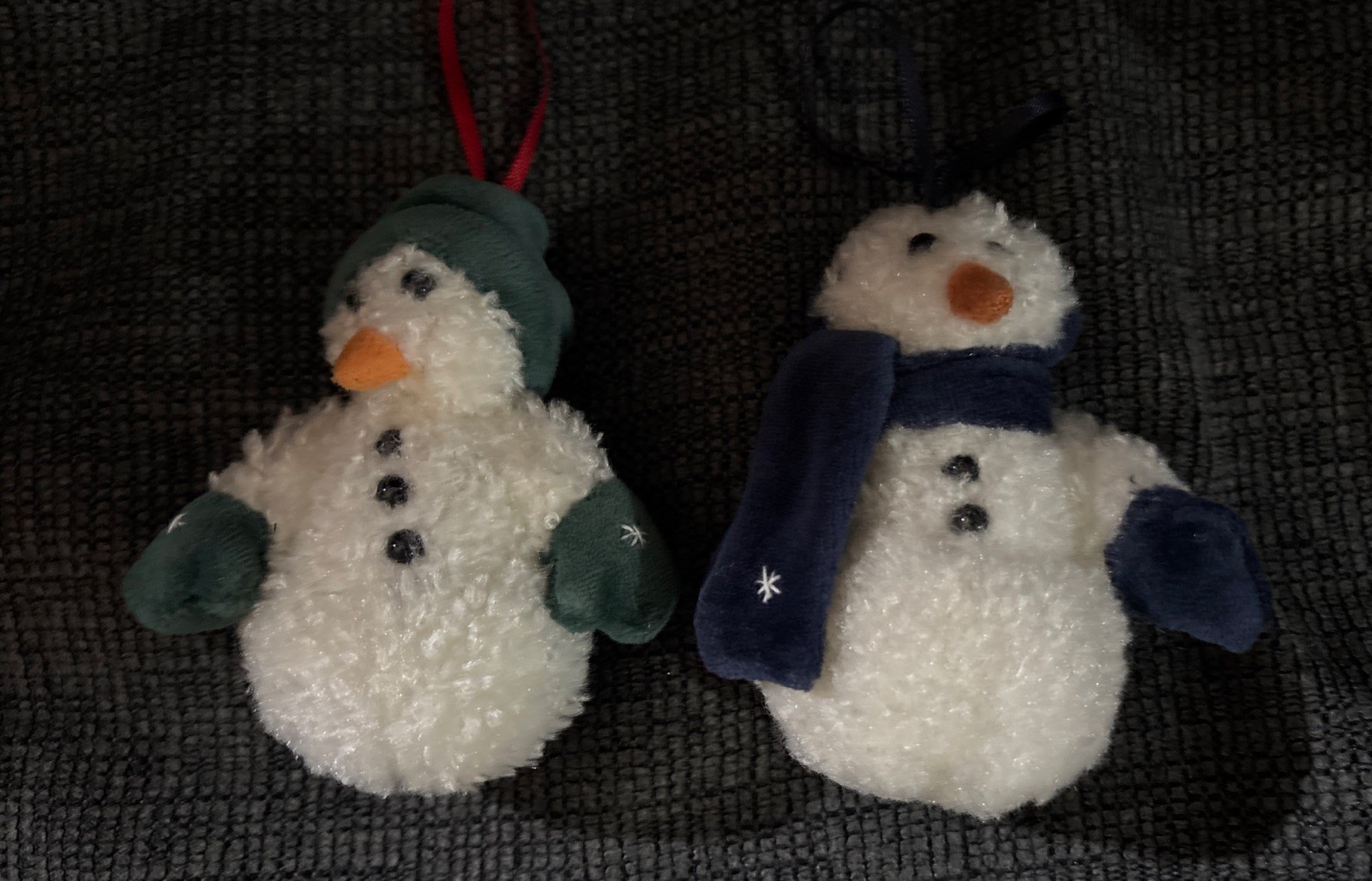 Lot 2 Boyd’s Bears Plush Christmas Winter Ornaments Snowman