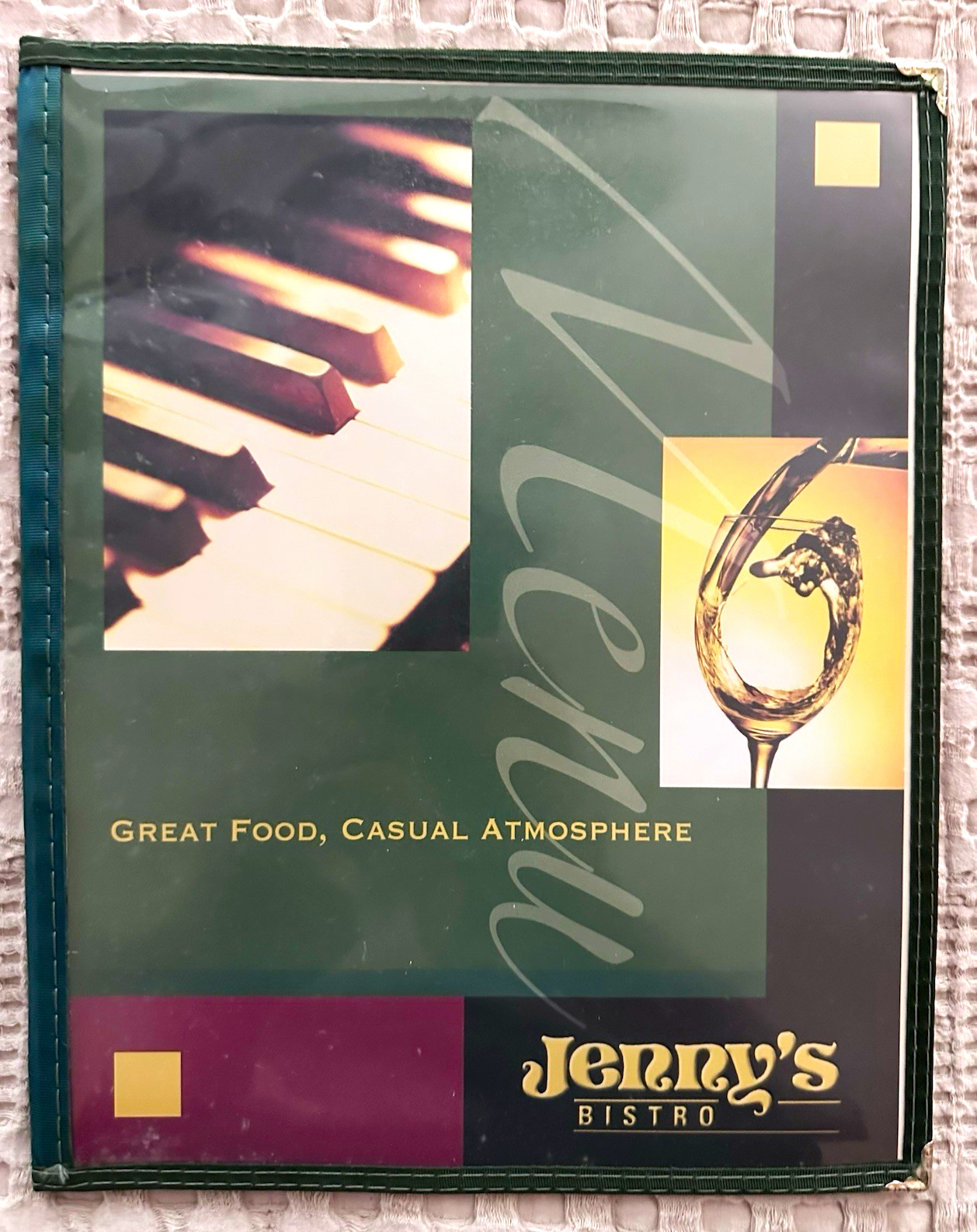 Vintage Jenny\'s Bistro Menu Peddler\'s Village Lahaska Doylestown PA Bucks County