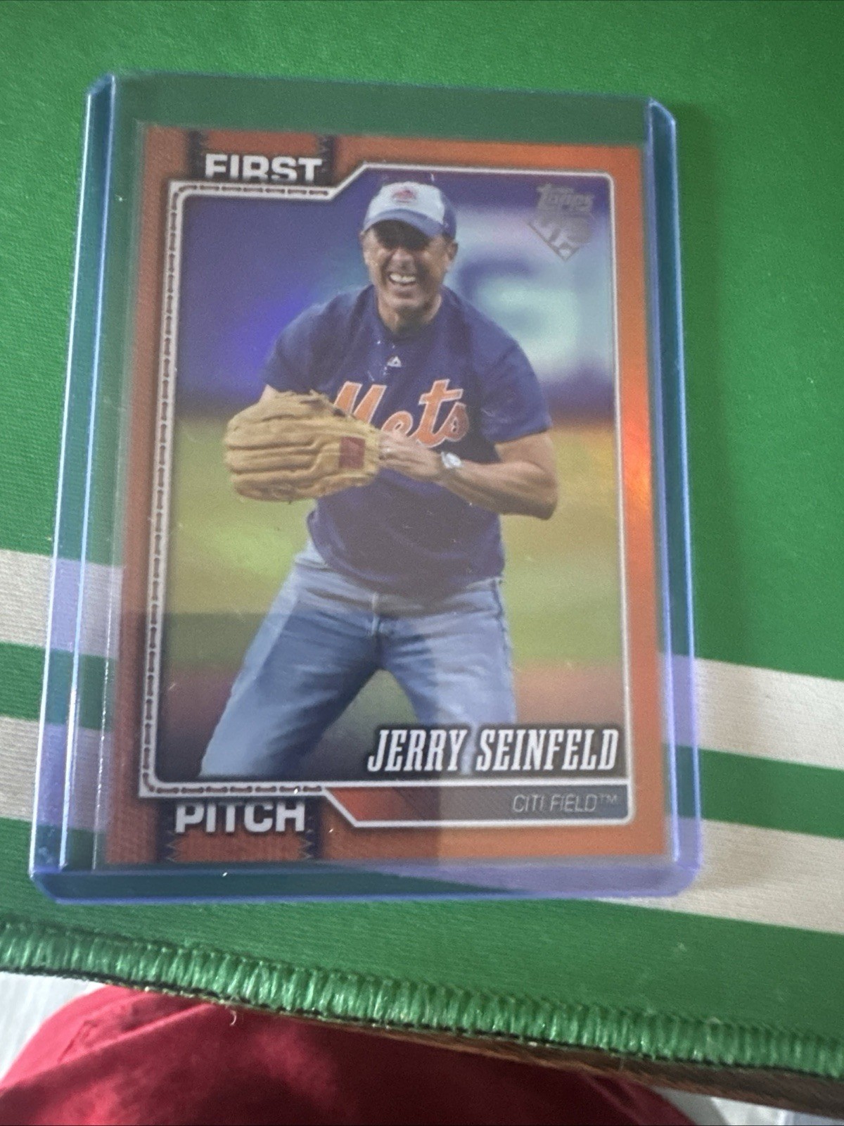 2026 Topps Jerry Seinfeld First Pitch Gold Foil #/25 Mets
