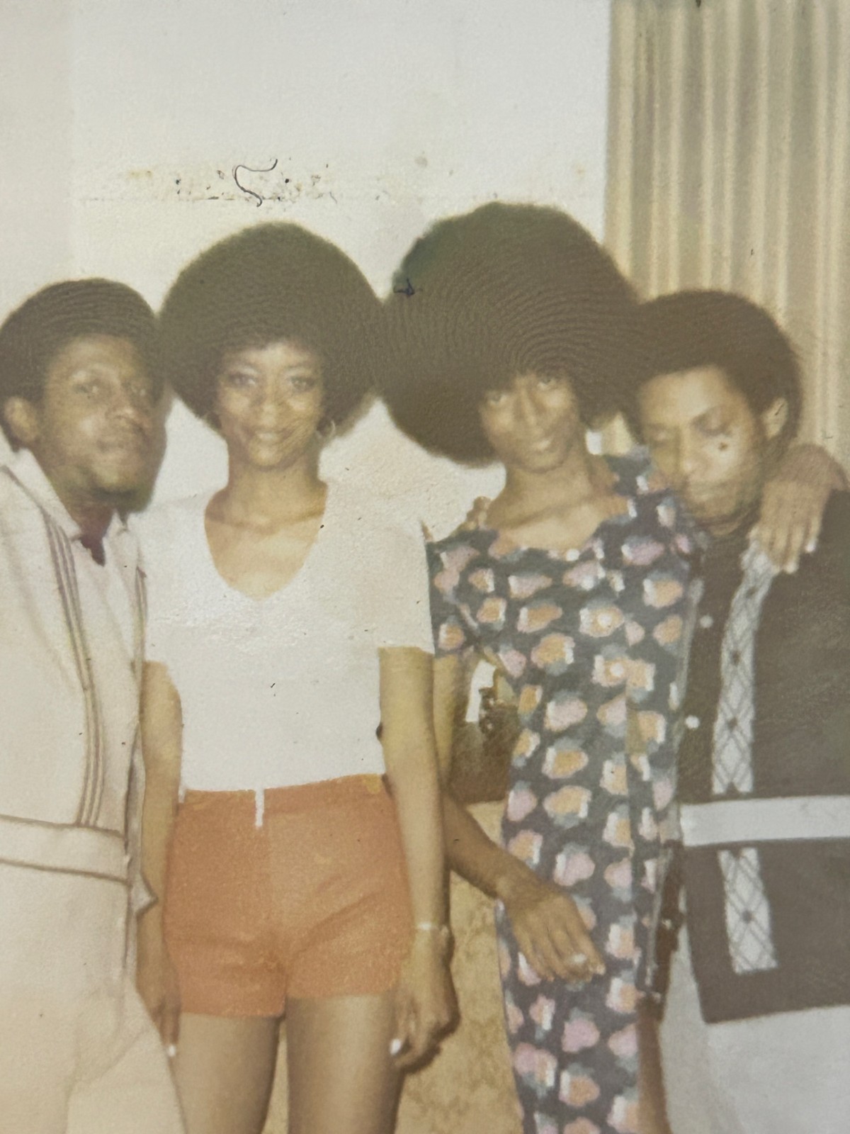 1970s African American Group Photo Big Afros Mark Debra Jimmy Ann