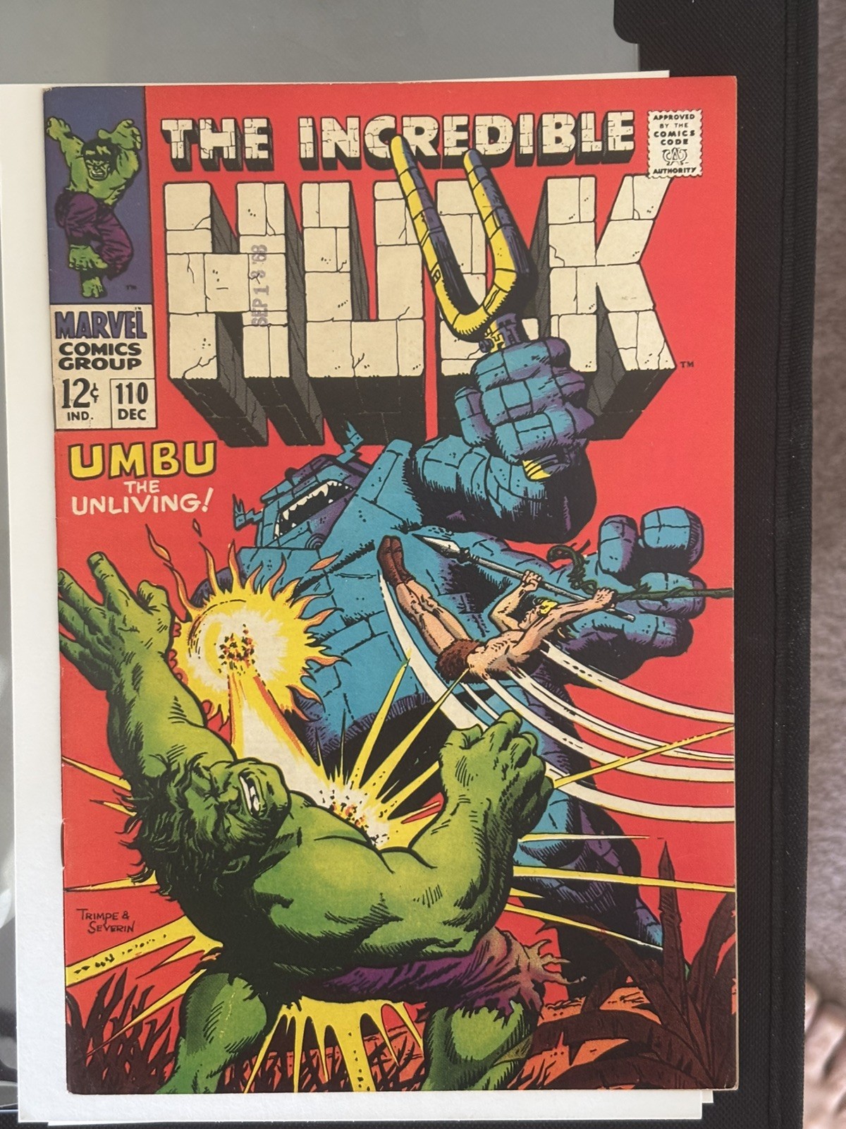 Incredible Hulk   #110   1968 9.0 nm- 9.2 white high grade glossy 