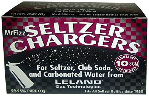 Leland Soda Chargers 40 Count Silver Co2 Seltzer Cartridges For Soda Makers