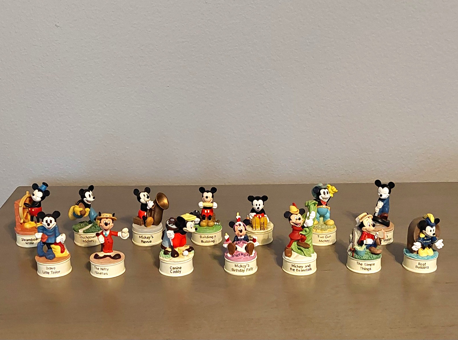 Lot Of 14 Vintage Lenox Disney Mickey Movie Star Porcelain Thimble Collection