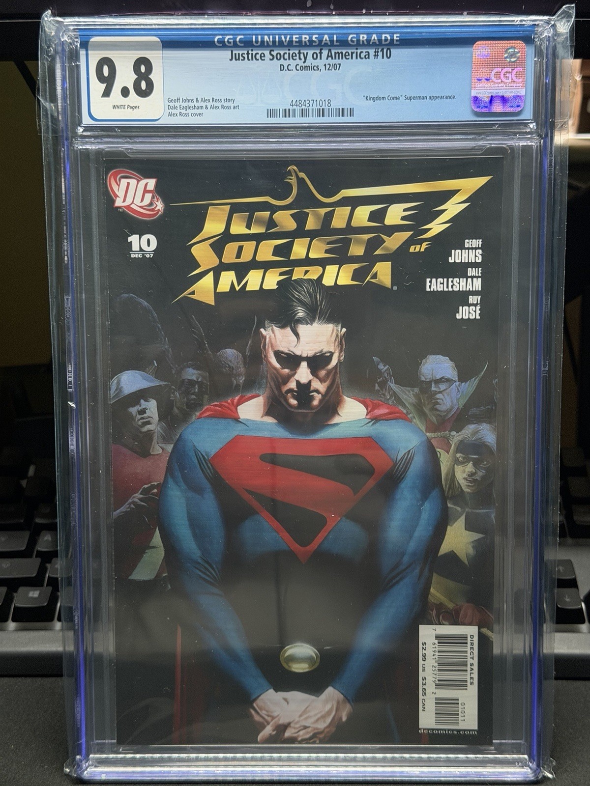 Justice Society of America #10 Alex Ross Cover CGC 9.8 CERT #4484371018 KEY APP