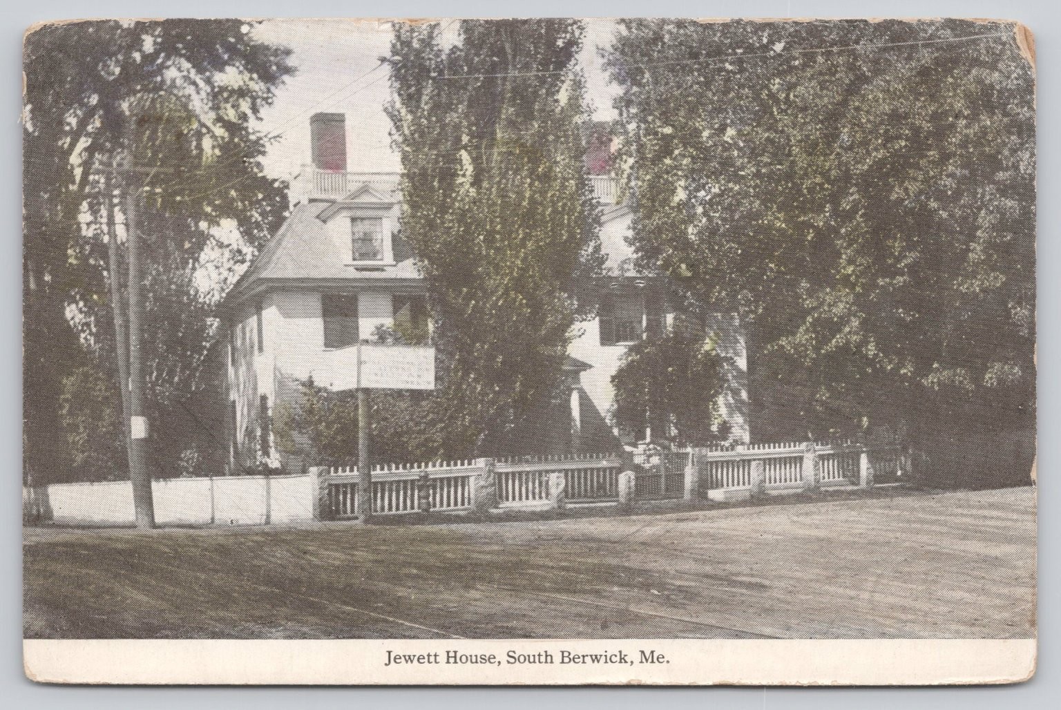 Jewett House South Berwick ME Postcard Sarah Orne Jewett Home 1910s